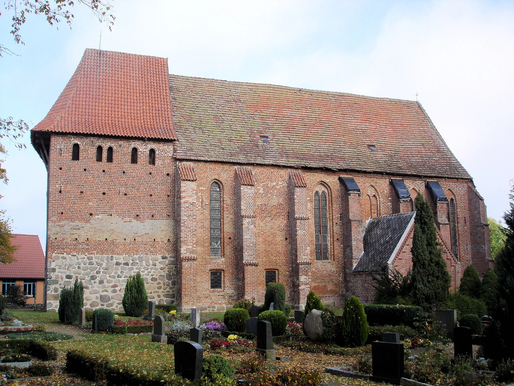 Photo showing: Church in Groß Tessin, Mecklenburg, Germany