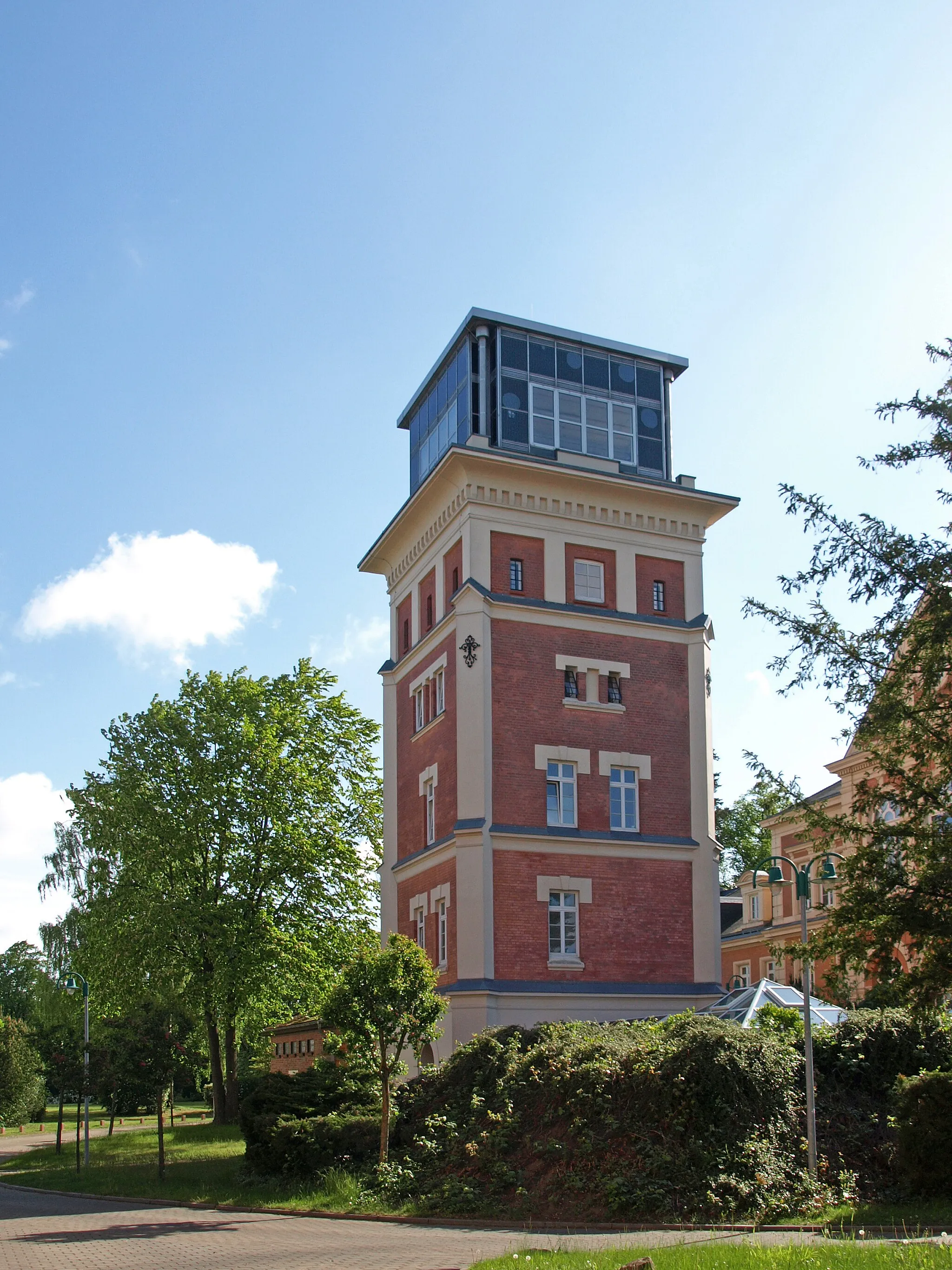 Photo showing: Wasserturm der Carl-Friedrich-Flemming-Klinik in Schwerin, derzeit Nutzung u. a. als Klinikmuseum