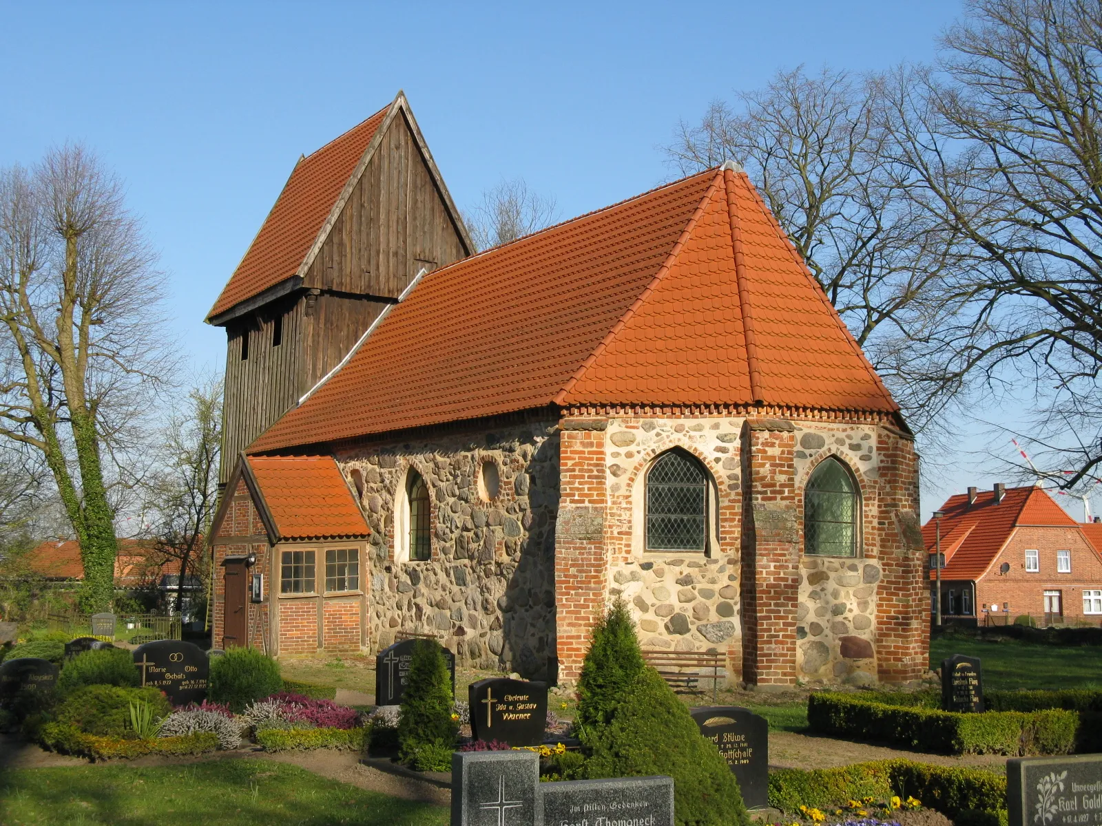 Photo showing: Church in Kossebade, district Ludwigslust-Parchim, Mecklenburg-Vorpommern, Germany