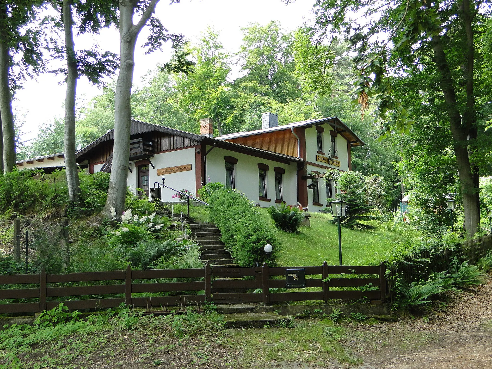 Photo showing: Forester's lodge in Ahlbeck, district Vorpommern-Greifswald, Mecklenburg-Vorpommern, Germany