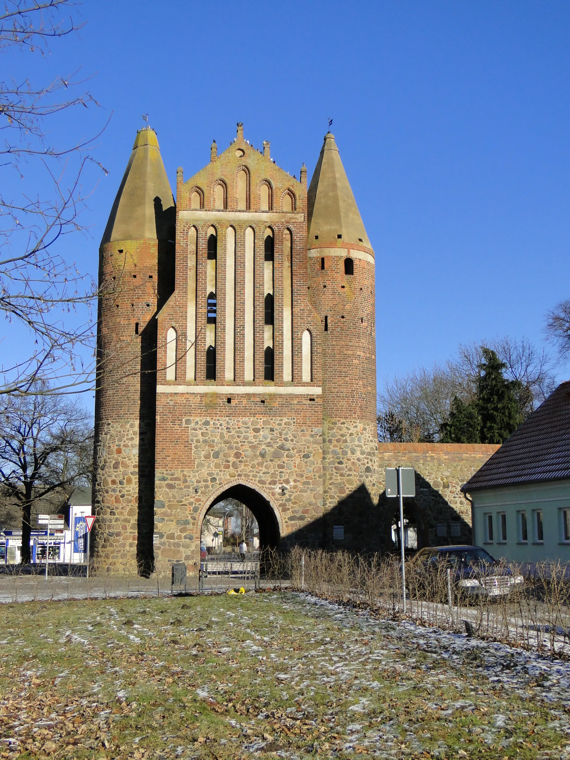 Photo showing: City gate Anklamer Tor in Friedland, district Mecklenburg-Strelitz, Mecklenburg-Vorpommern, Germany
