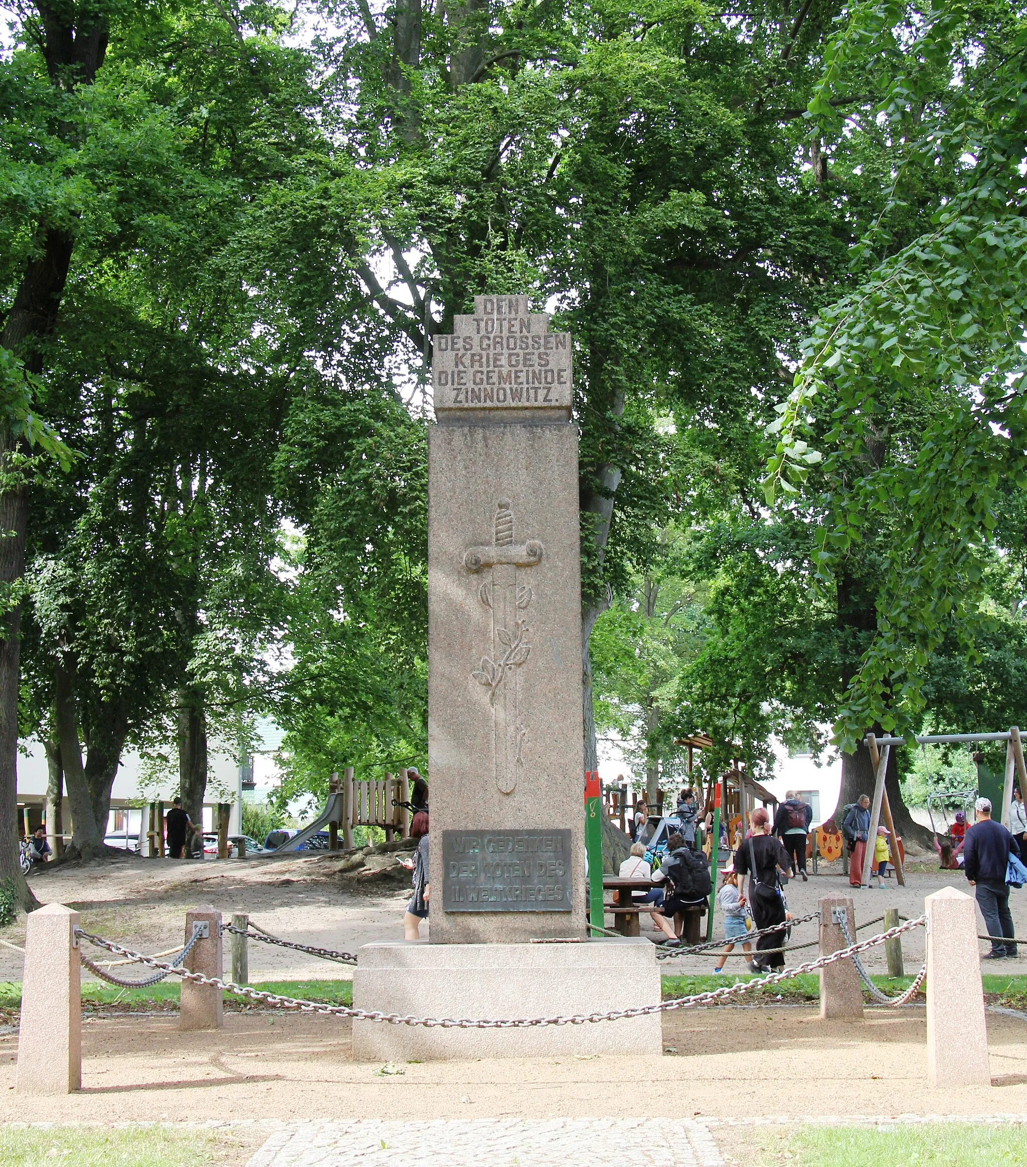 Photo showing: Kriegerdenkmal Zinnowitz für die Gefallenen des Ersten Weltkriegs