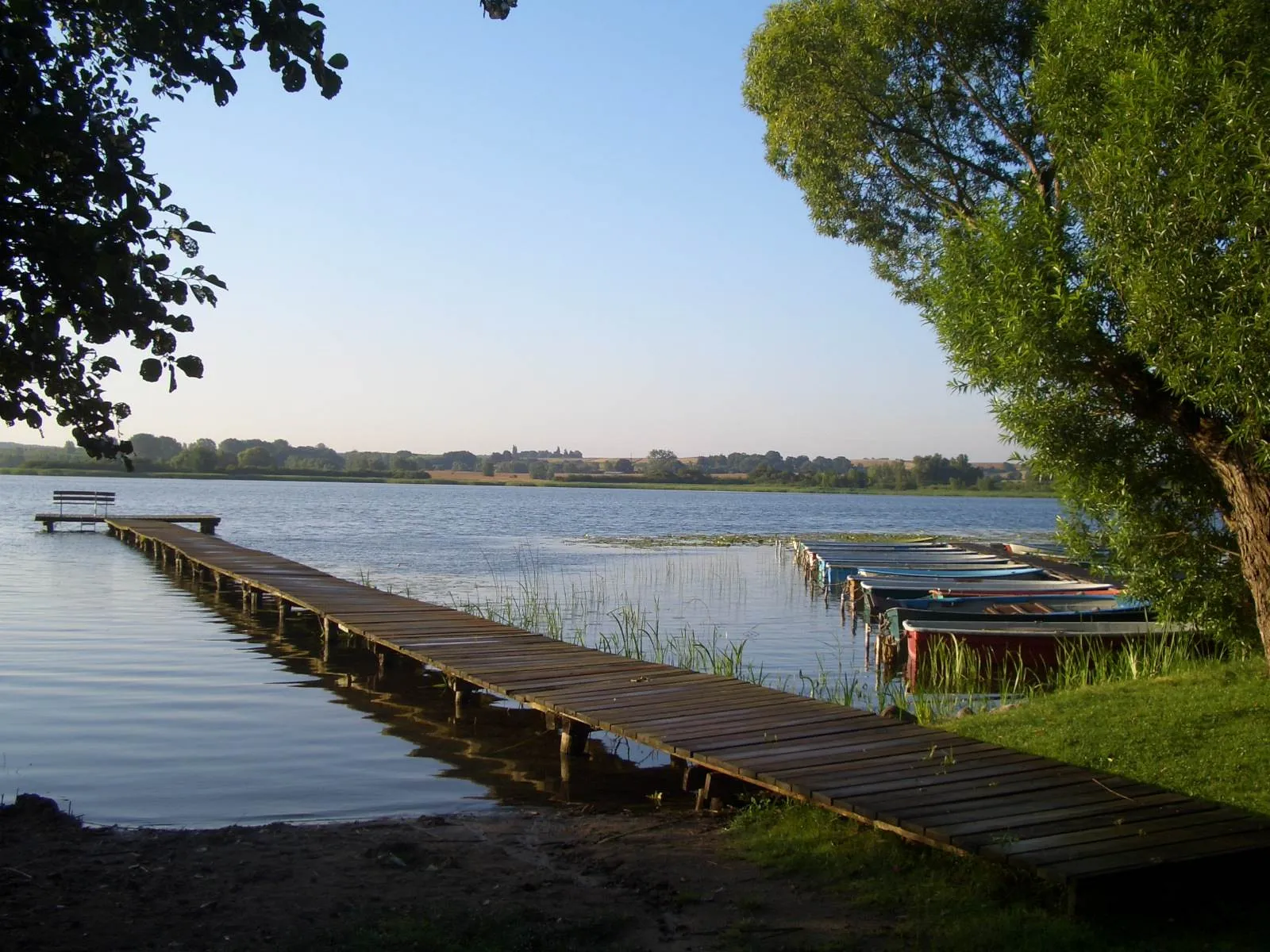 Photo showing: Blick auf den Inselsee und in das Naturschutzgebiet Gutower Moor und Schöninsel bei Güstrow.