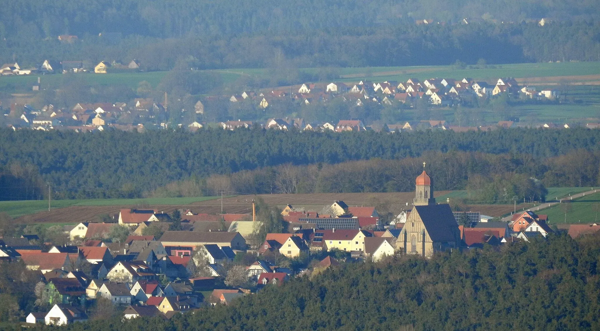 Photo showing: Großlellenfeld, Arberg, vom Hesselberg aus
