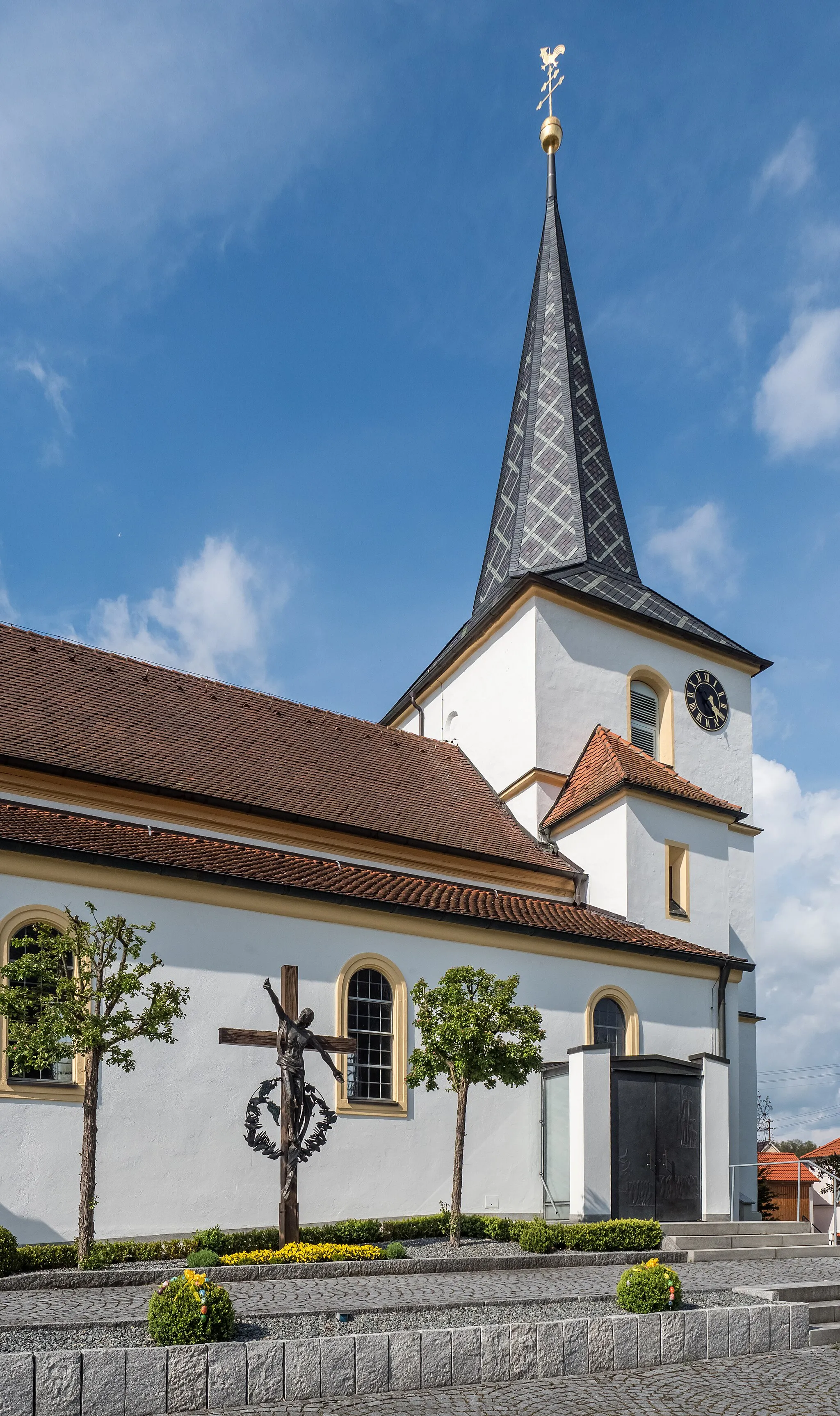 Photo showing: Catholic parish church St. Laurentius in Aisch (Adelsdorf)