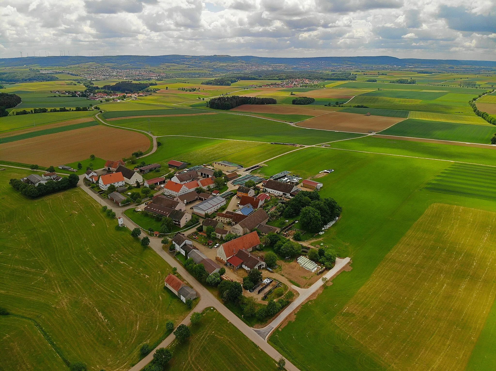 Photo showing: Tiefenbach (Ellingen) Luftaufnahme (2020)