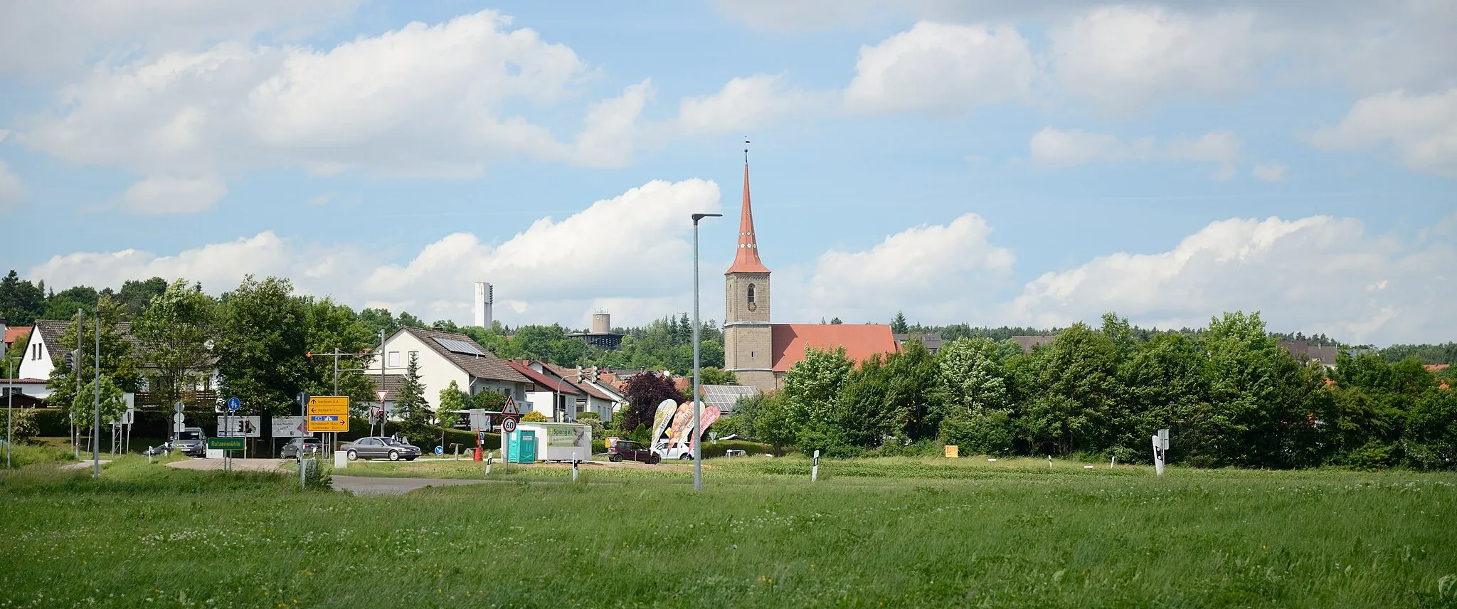 Photo showing: Sachsen bei Ansbach vom Süden aus gesehen