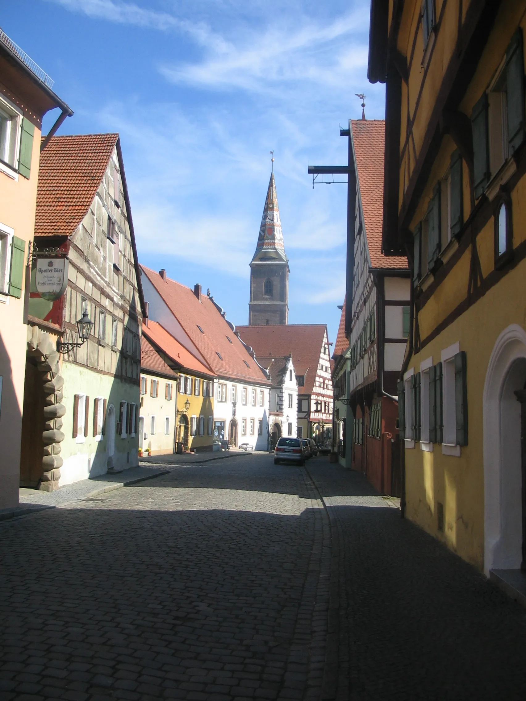 Photo showing: A street called "Hauptstraße" in en:Wolframs-Eschenbach.