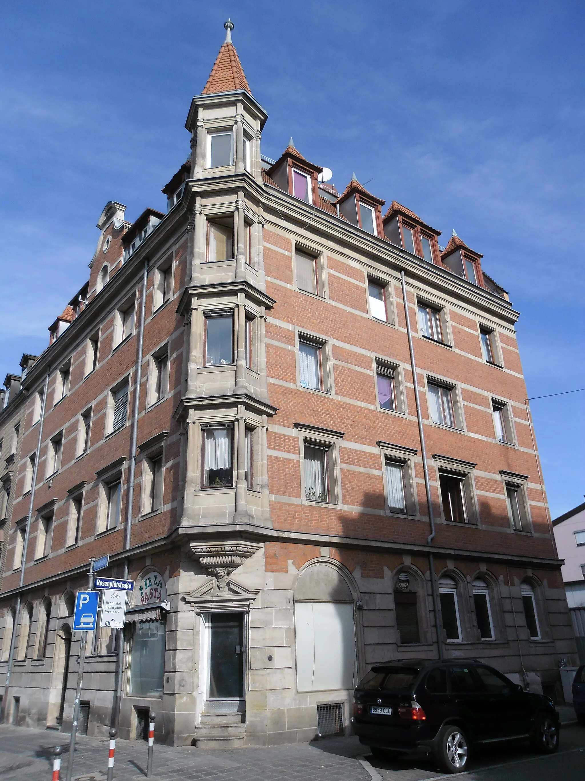 Photo showing: Ecke Holzschuherstraße Rosenplütstraße