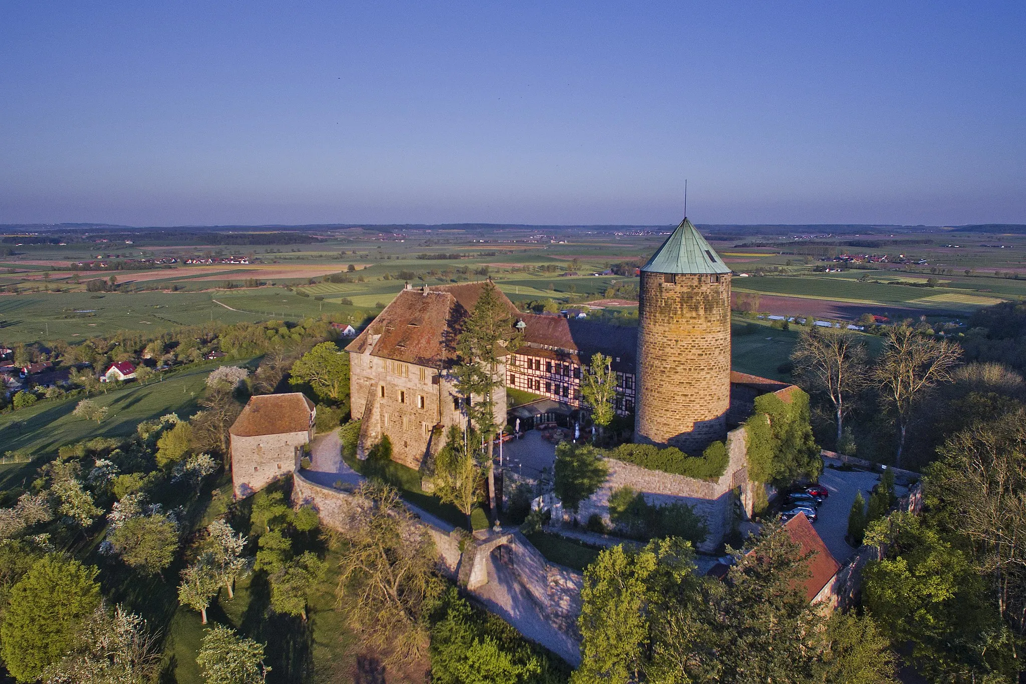 Photo showing: Burg Colmberg aus der Vogelperspektive