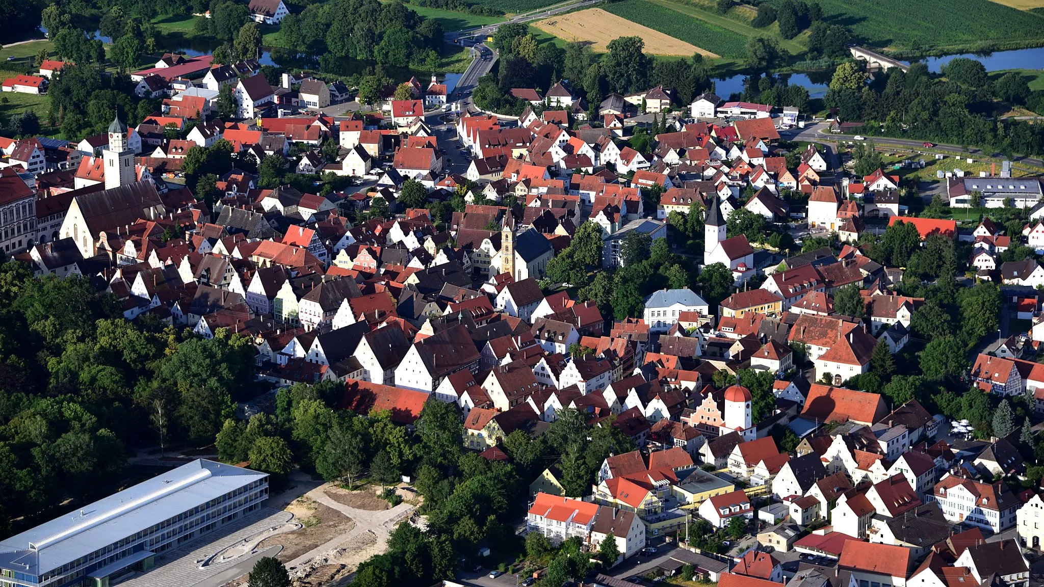 Photo showing: Oettingen, Luftaufnahme (2016)