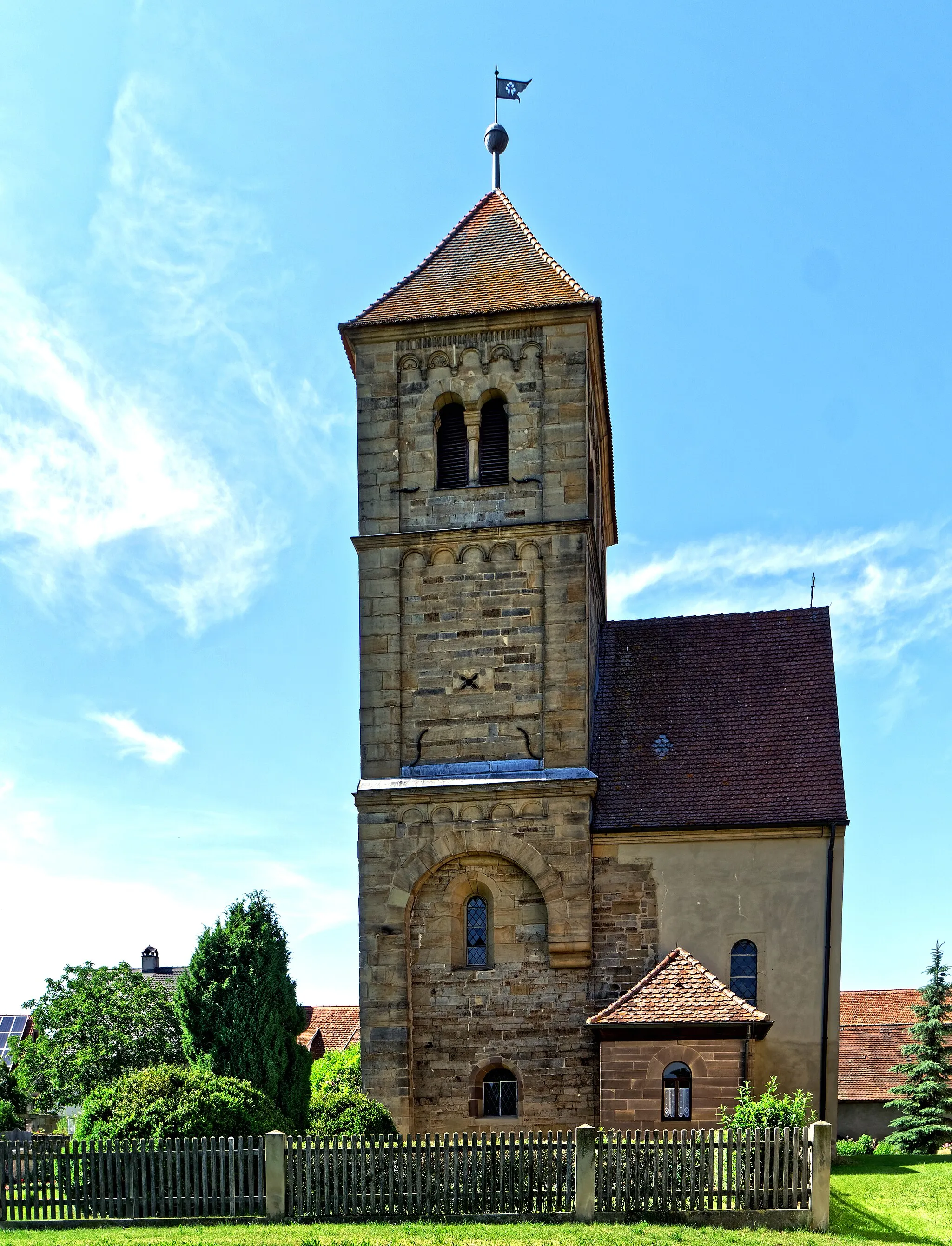 Photo showing: The late romanesque church in Reichardsroth.