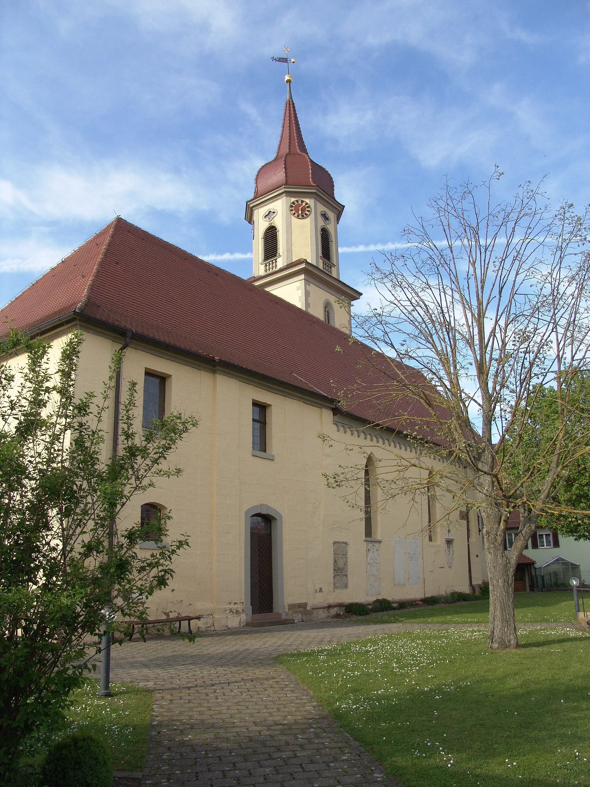 Photo showing: evang.-luth. Kirche St. Laurentius in Röckingen