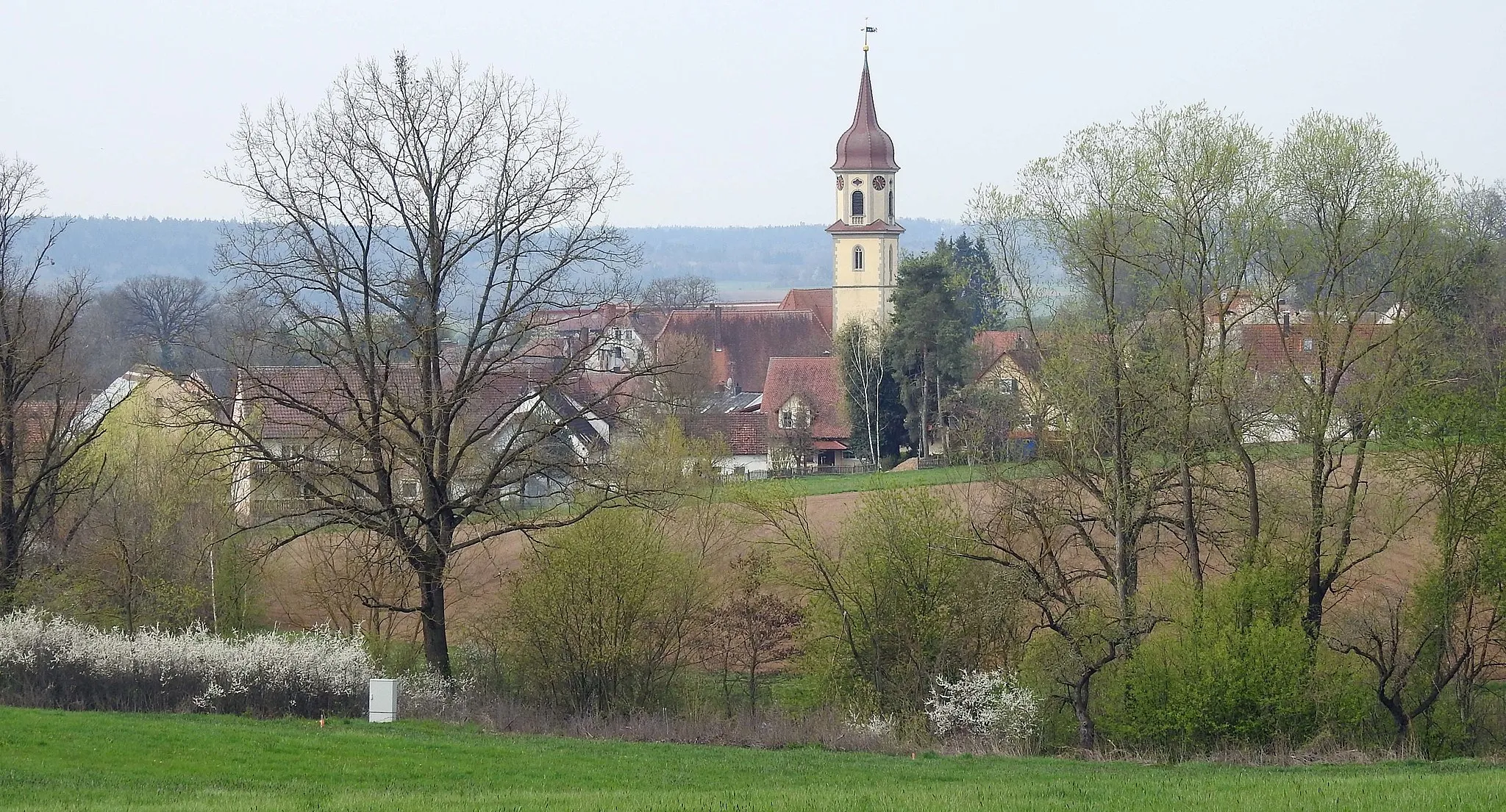 Photo showing: Röckingen von Nordosten