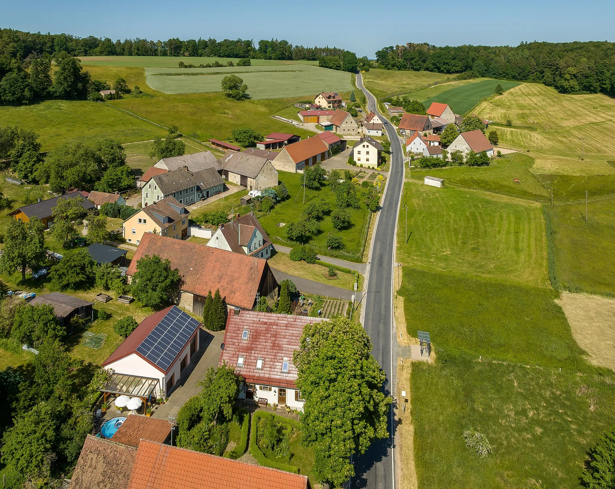 Photo showing: Untermelsendorf aerial view