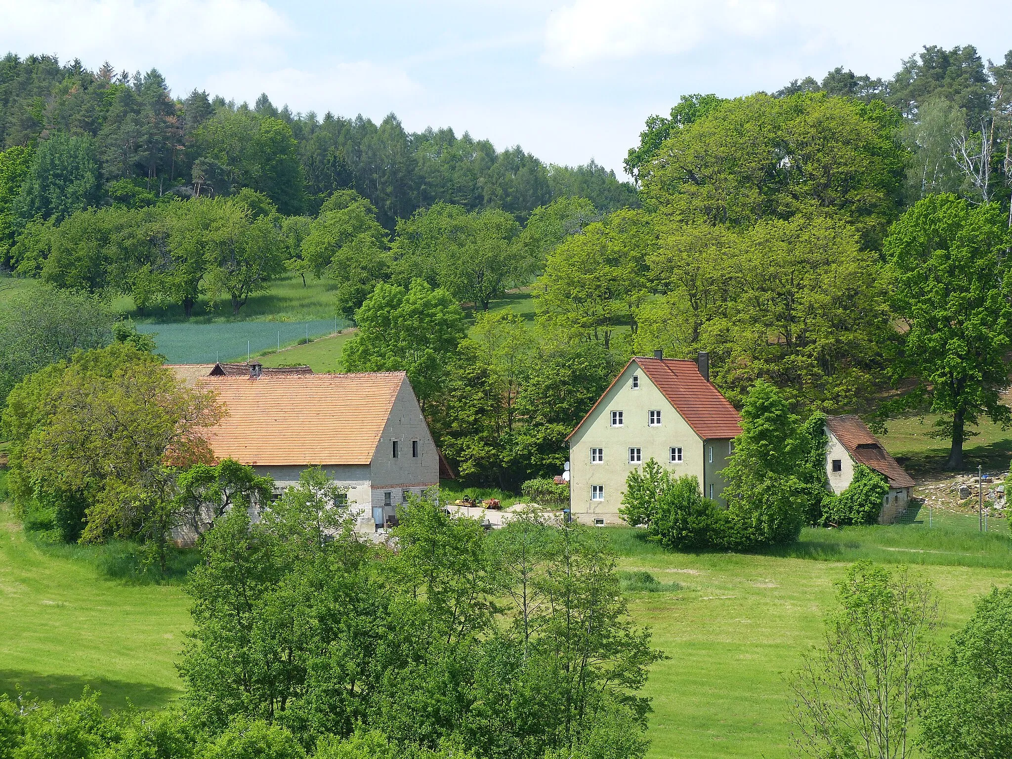 Photo showing: The solitude Neusleshof, a district of the municipality of Igensdorf