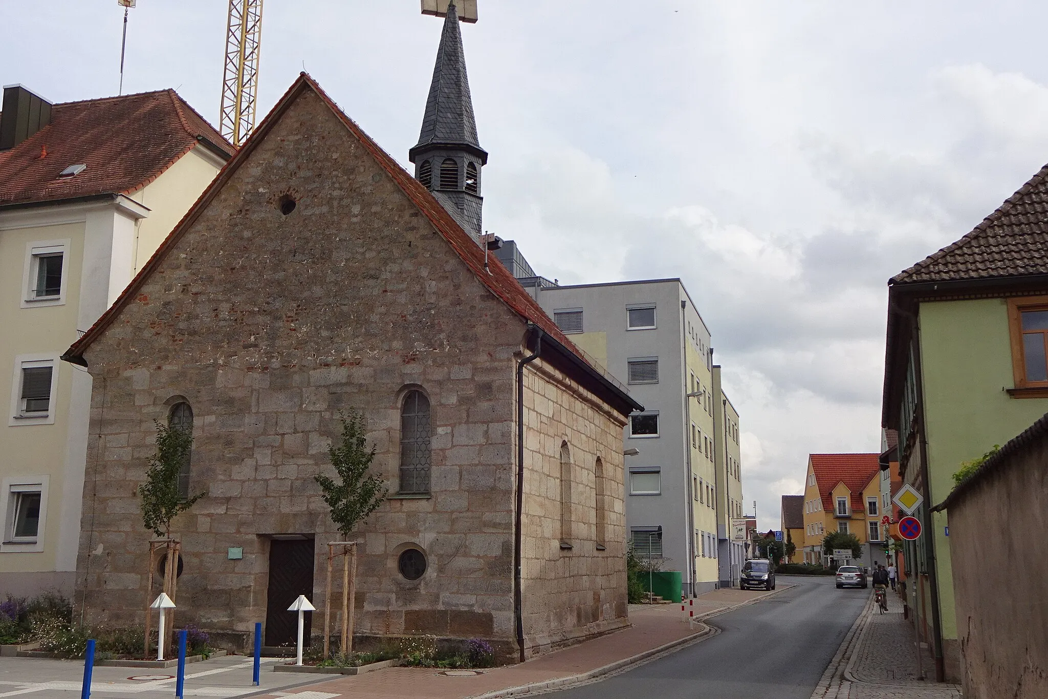 Photo showing: Spital Kirche St. Anna von 1513 in Höchstadt. Gestiftet vom Chorherren Michael Koslinger. 1648 im Barock Stil im Innenraum erneuert.