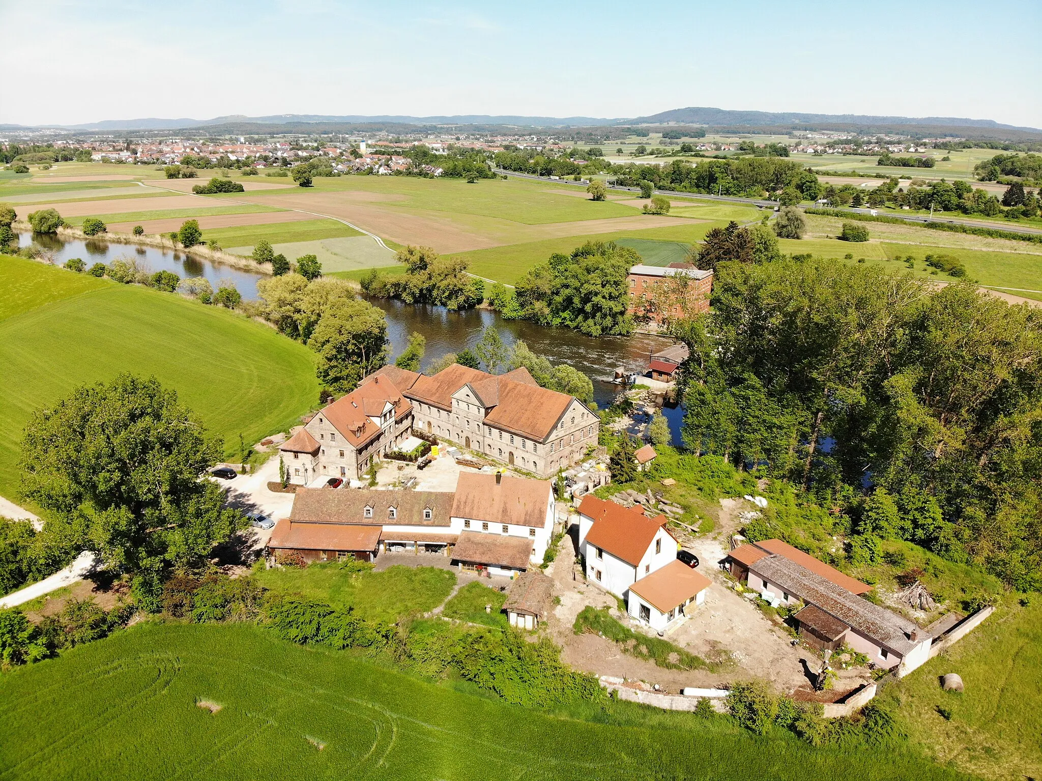 Photo showing: Kleinseebacher Mühle Luftaufnahme (2020)