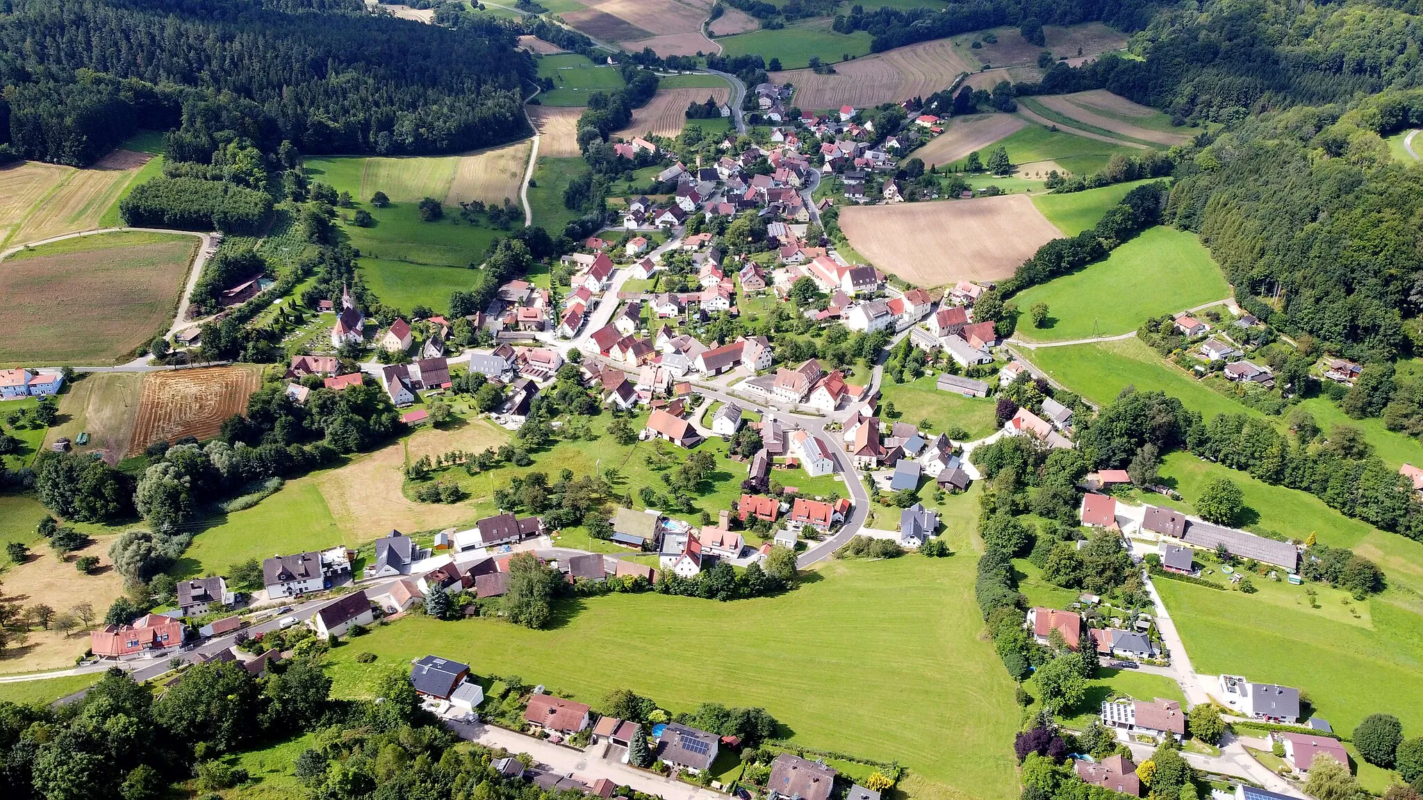 Photo showing: Luftbild von Osternohe.