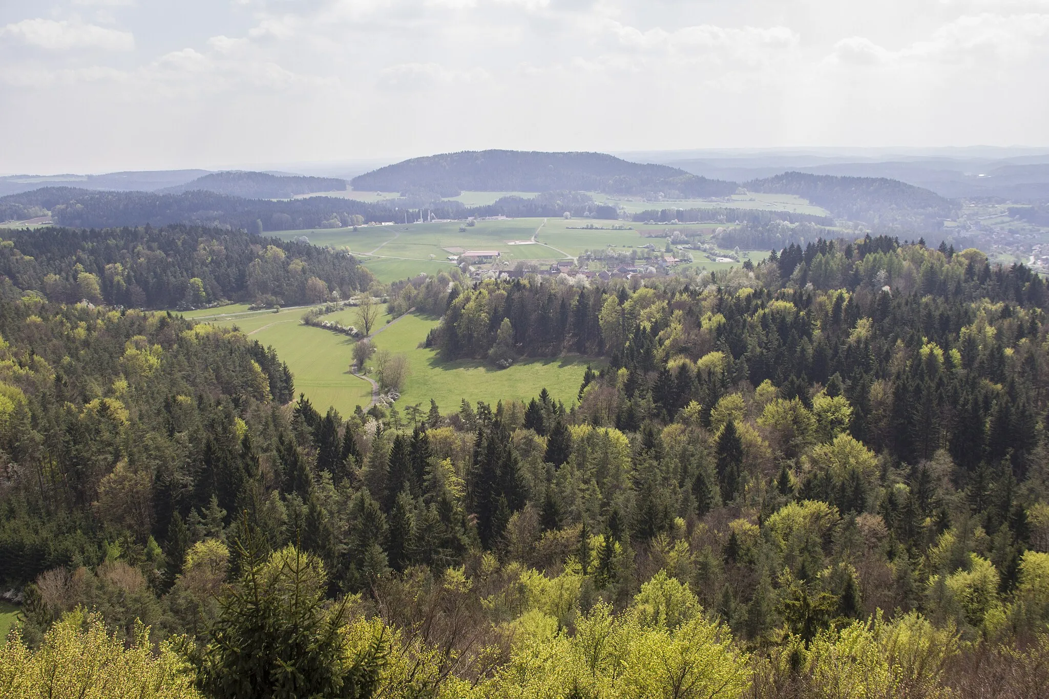 Photo showing: Ossinger, Naturpark Fränkische Schweiz-Veldensteiner Forst, Königstein, Frühling, Blick nach Süden