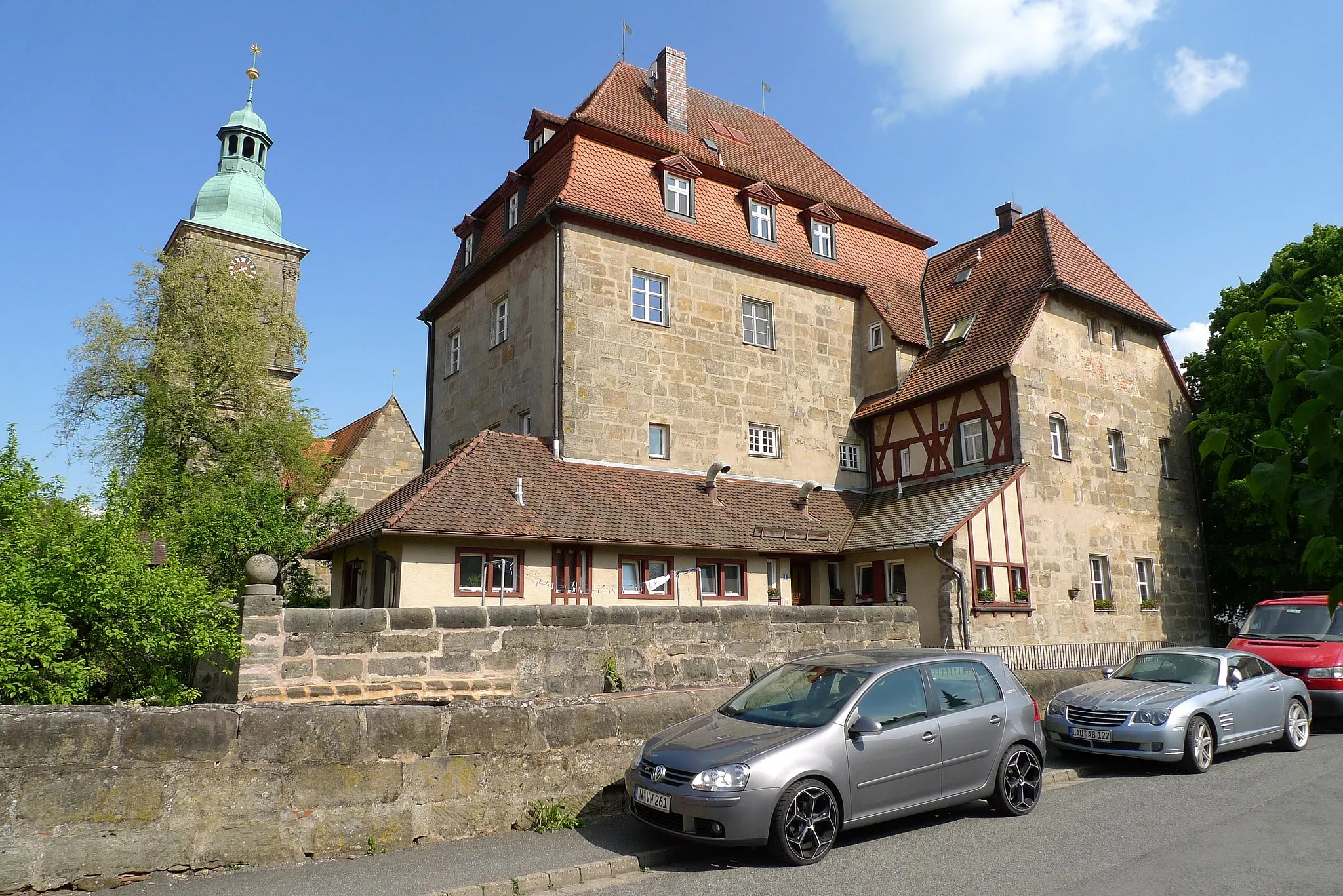 Photo showing: Westansicht des Kalchreuther Schlosses