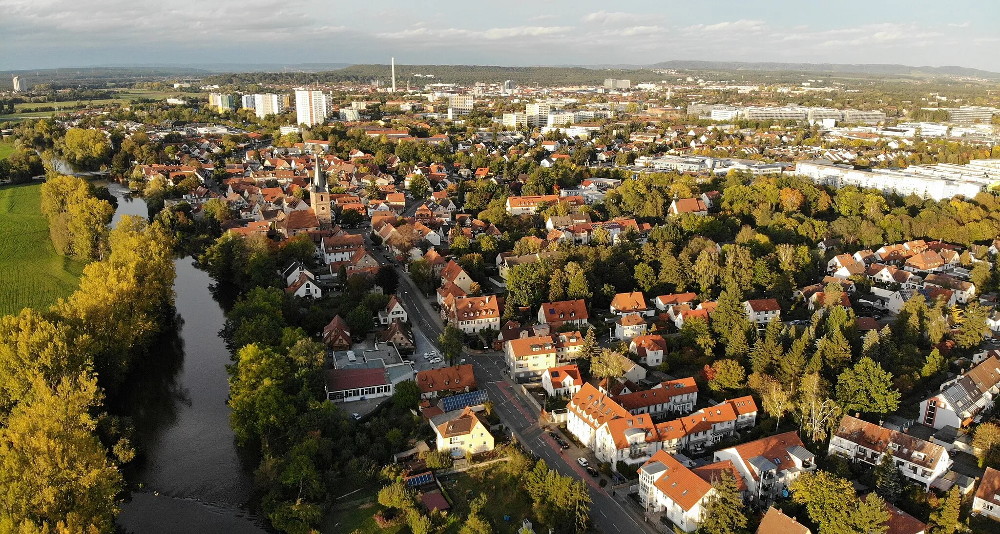 Photo showing: Erlangen-Bruck Luftbild (2019)