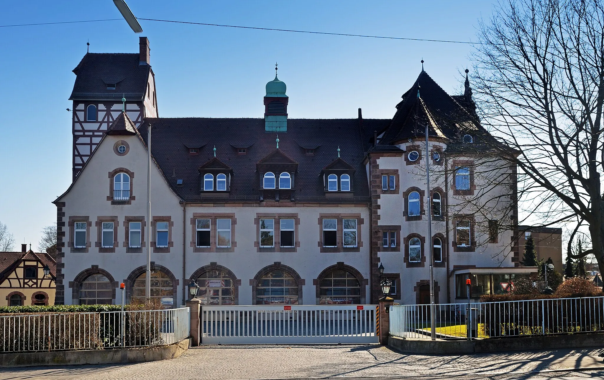 Photo showing: the fire station west in Nuremberg