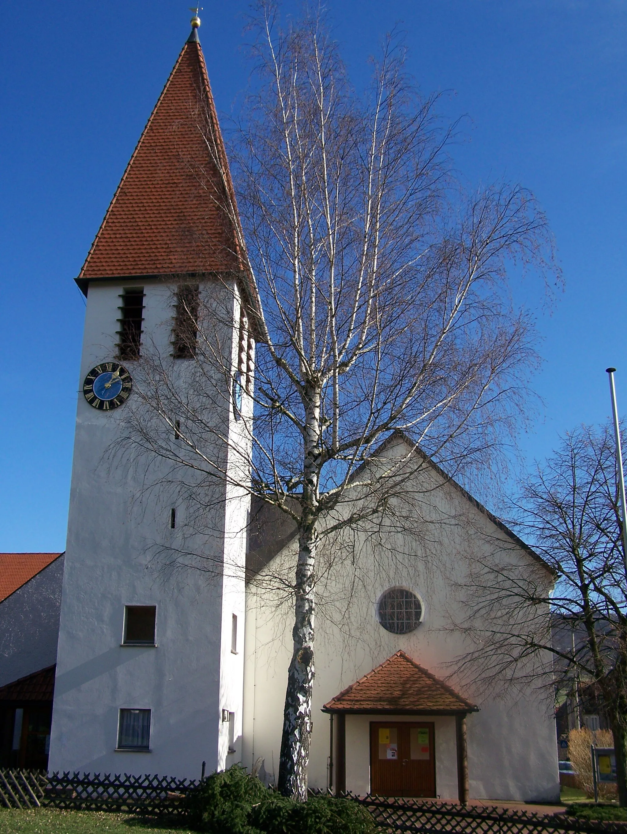 Photo showing: Building of Christuskirche Schnaittach, Germany.
