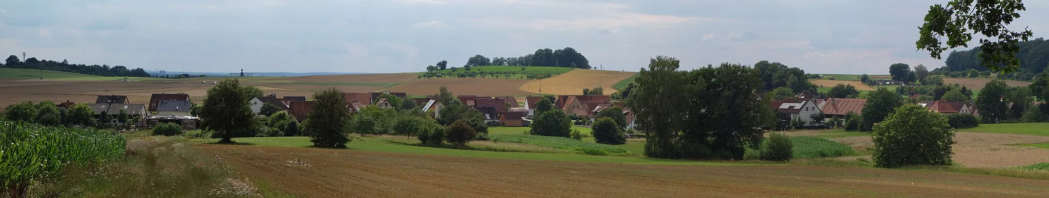 Photo showing: A panorama of Rosenbach, a village of Neunkirchen am Brand, a town in northern Bavaria