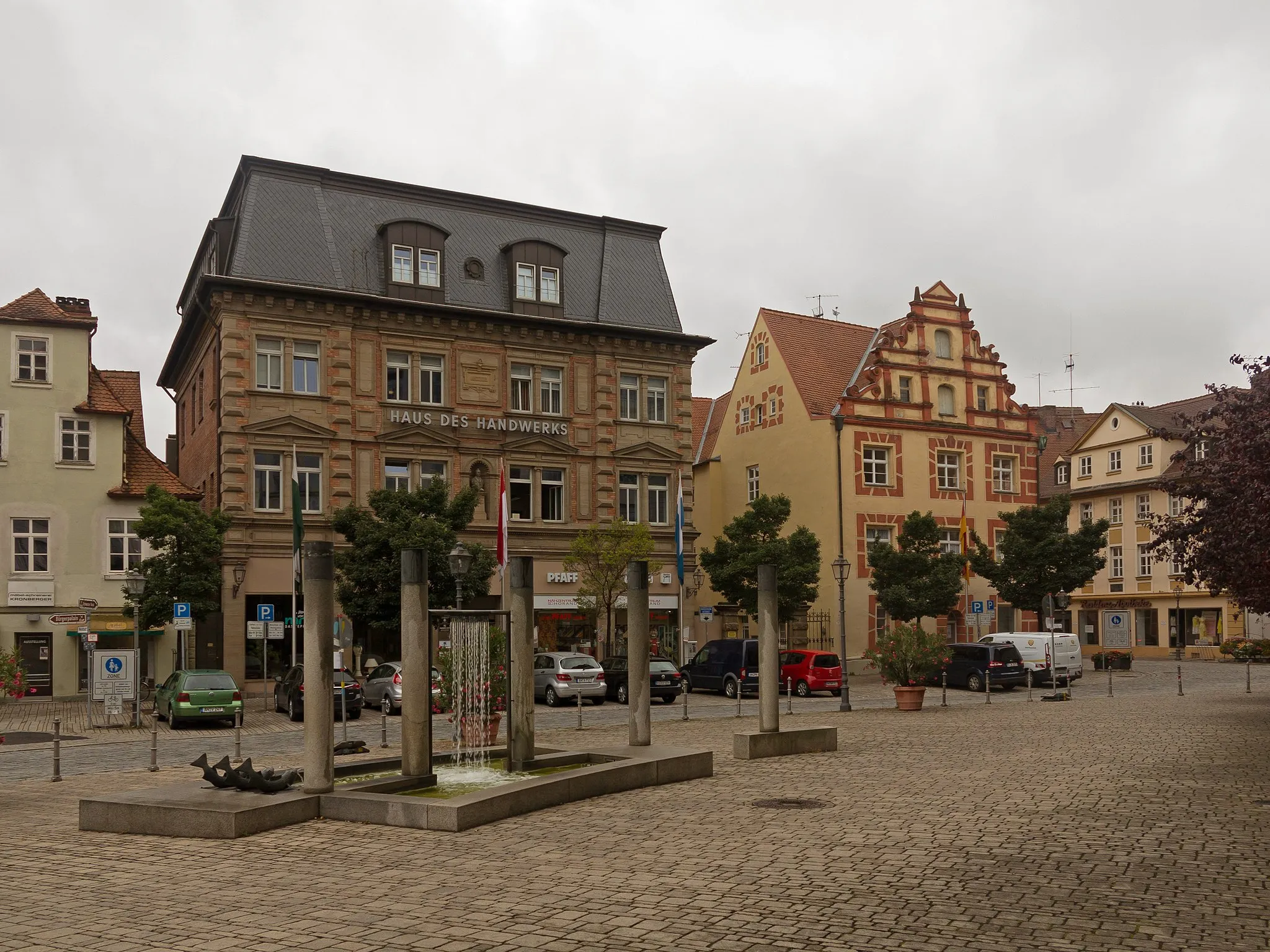 Photo showing: Ansbach, monumental building: ehemaliges Gebäude des Gewerbevereins Ansbach