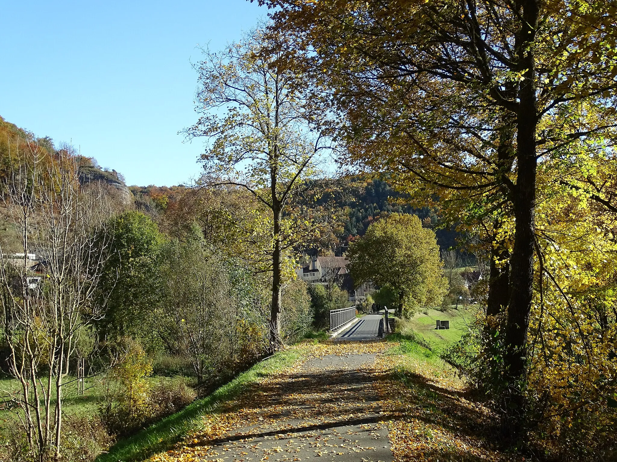 Photo showing: Ein Radwegabschnitt der "Radrunde Oberfranken" nordwestlich von Veilbronn