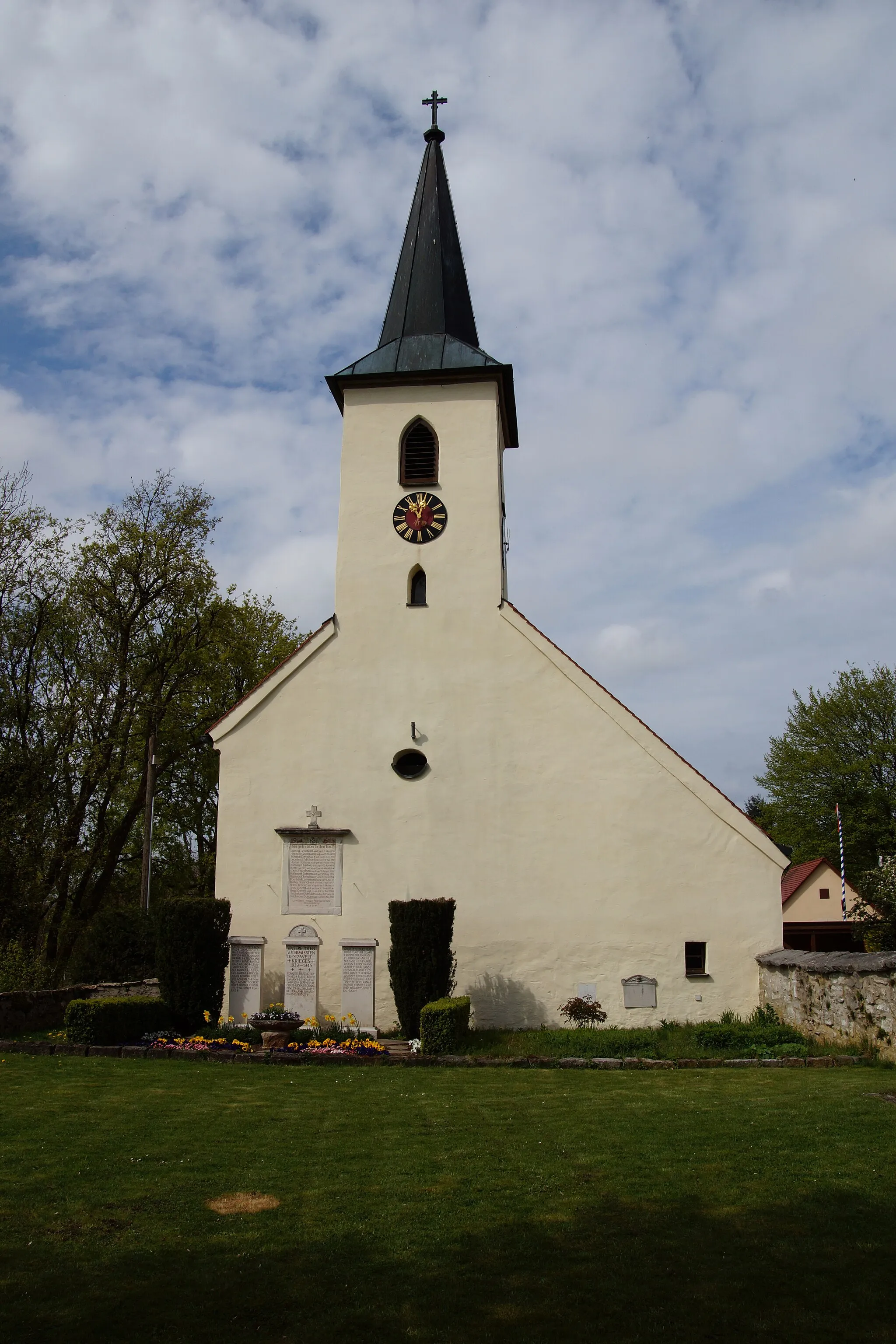 Photo showing: Die evangelische Pfarrkirche St. Andreas in Eismannsberg bei Altdorf