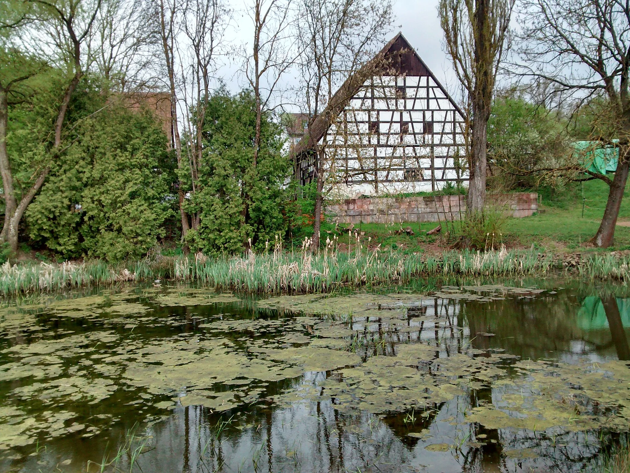 Photo showing: Fachwerkscheune in Trettendorf, Am Alten Schlag 3