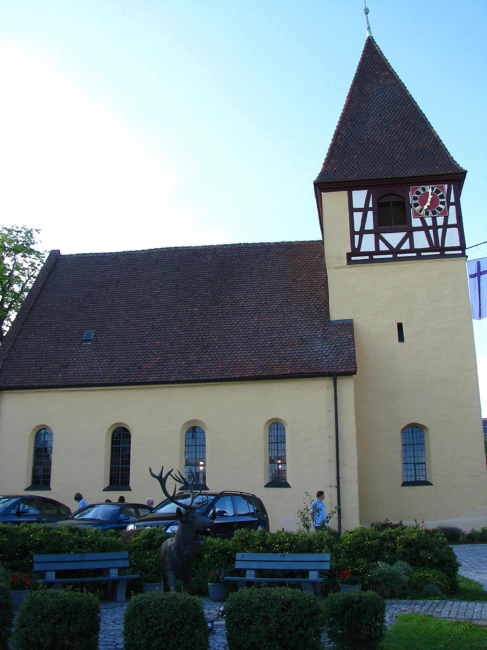 Photo showing: Church St. Johnnis in Hirschlach near Merkendorf