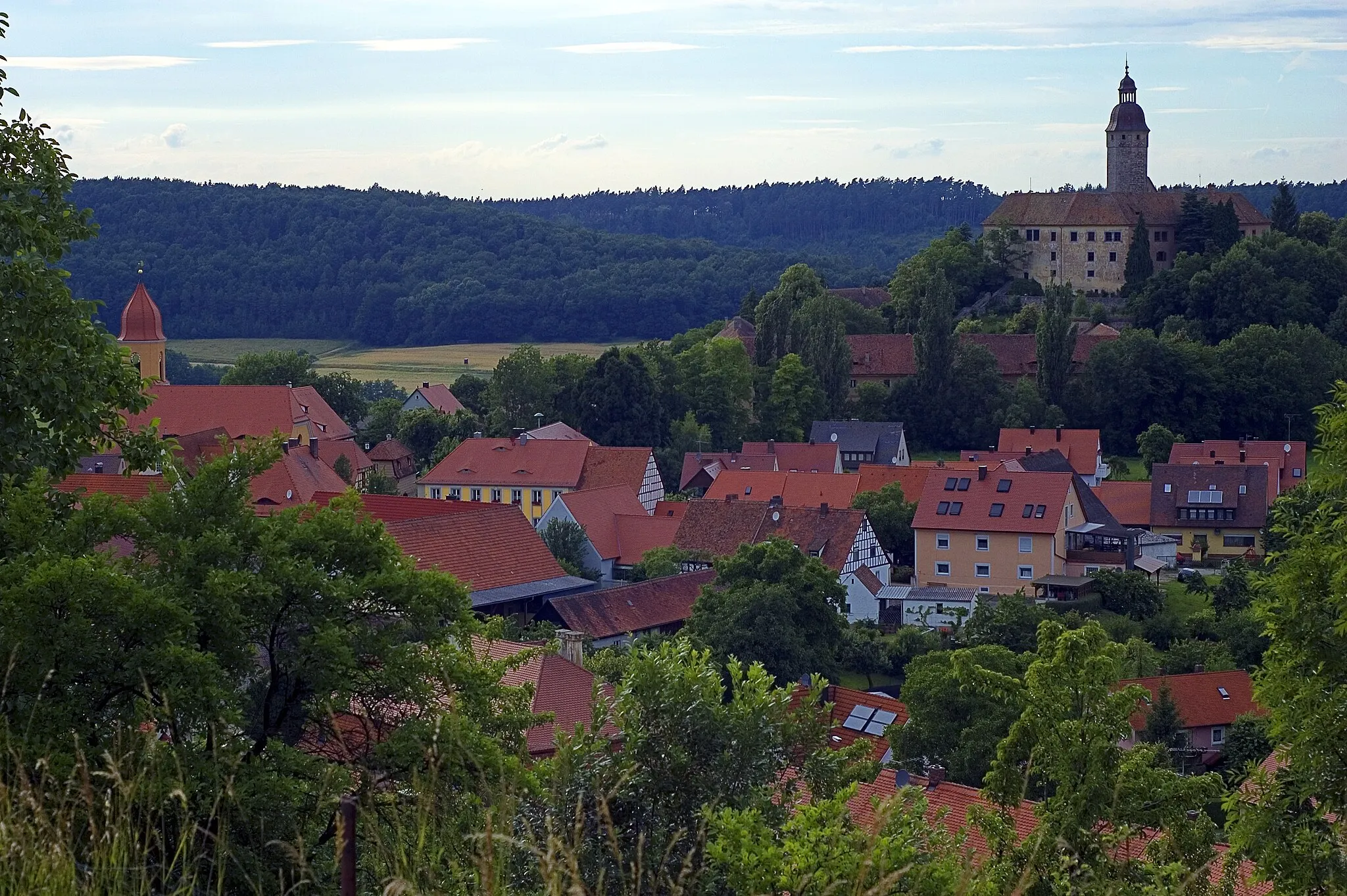 Photo showing: Virnsberg and Virnsberg castle, Flachslanden, Germany