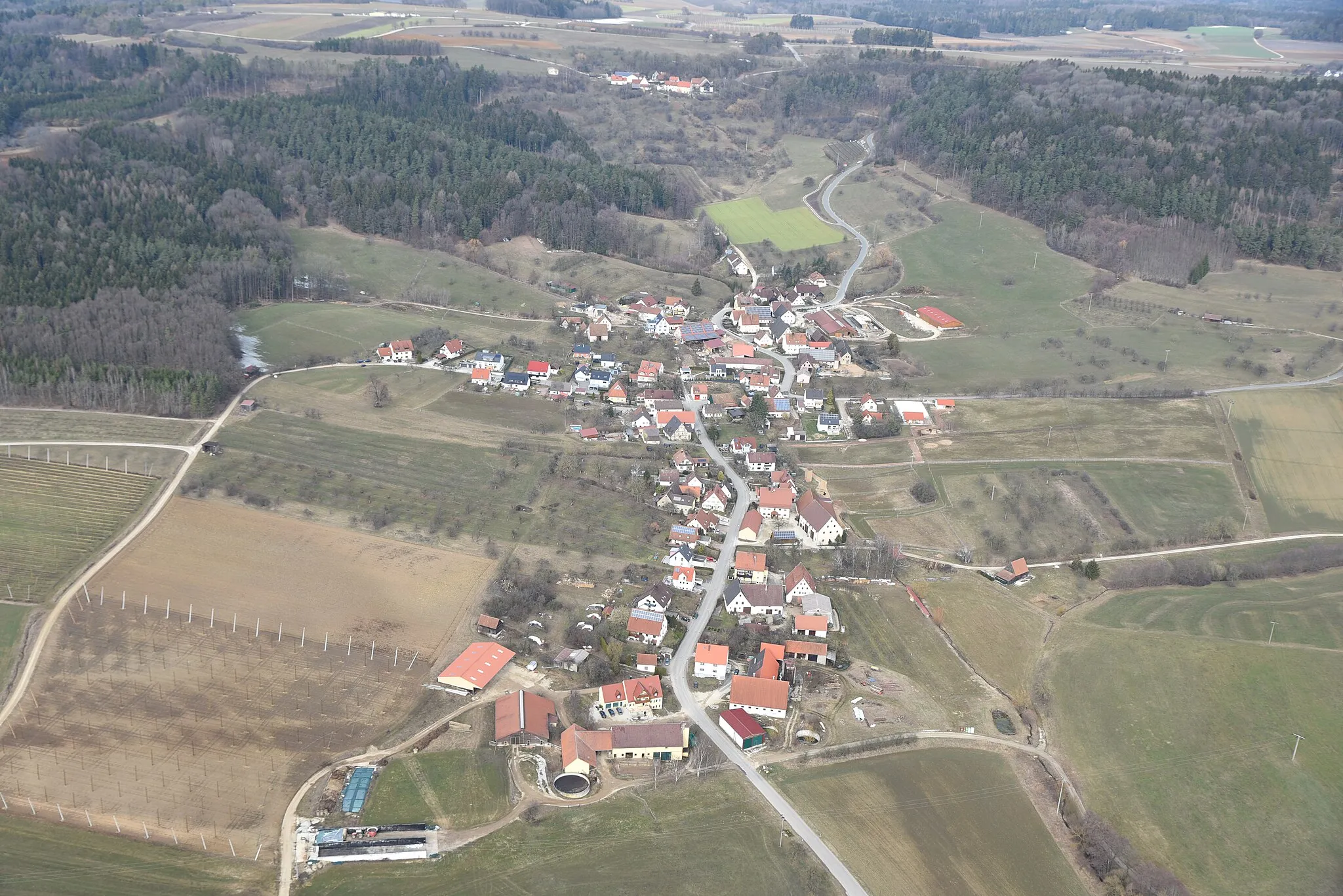 Photo showing: Luftaufnahme von Schnaittach-Freiröttenbach am 24.02.2019