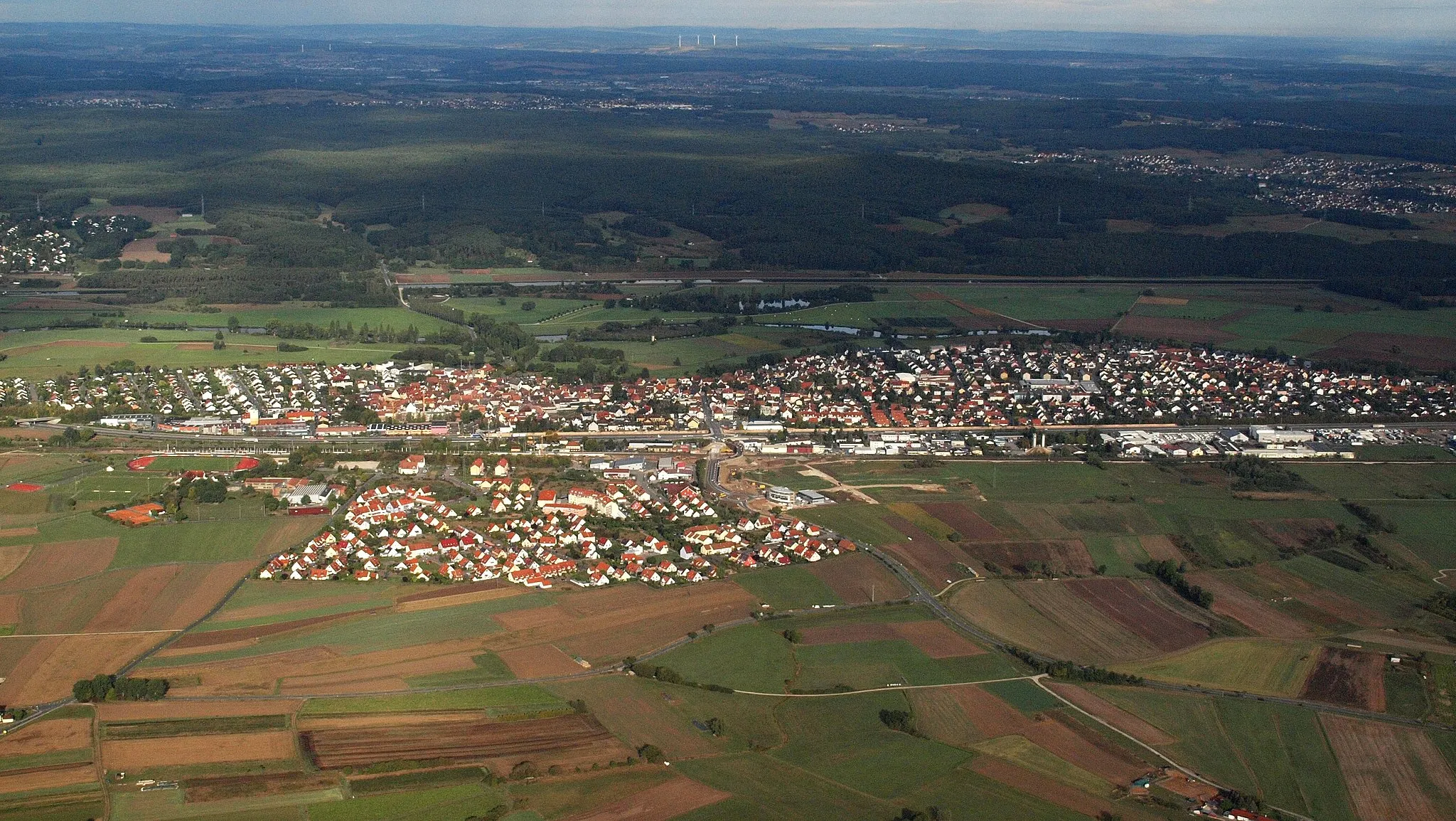 Photo showing: Baiersdorf, Luftaufnahme (2015)