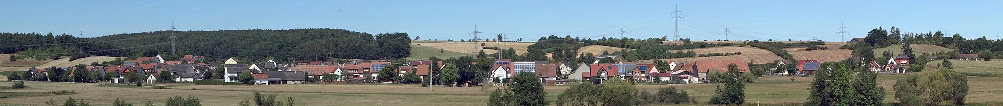 Photo showing: A panorama of Retzelfembach, a village of the town of Veitsbronn in northern Bavaria.