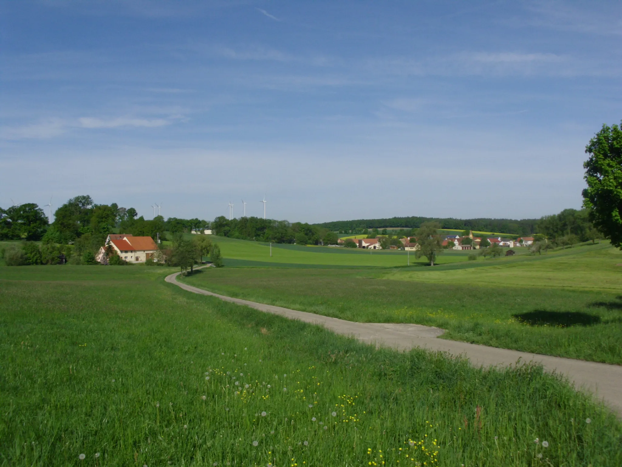 Photo showing: Simonsmühle (Ortsteil von Gnotzheim) und Nordstetten (Ortsteil von Gunzenhausen) im mittelfränkischen Landkreis Weißenburg-Gunzenhausen