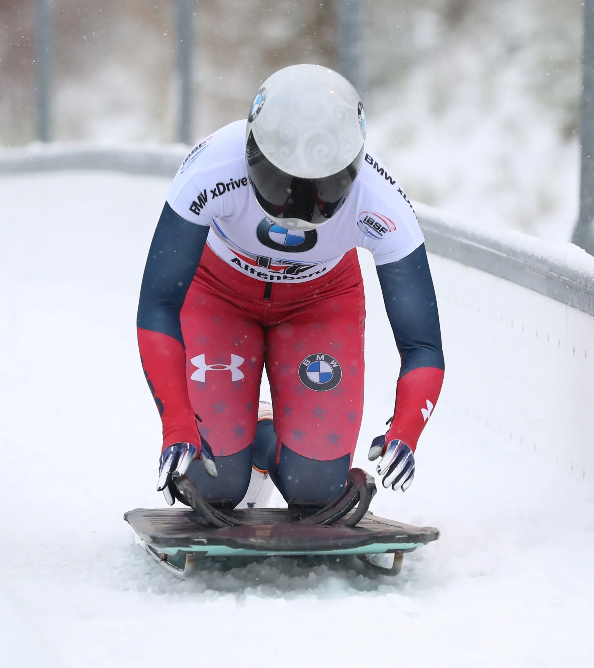 Photo showing: Women's World Cup race at the 2018/19 Skeleton World Cup in Altenberg