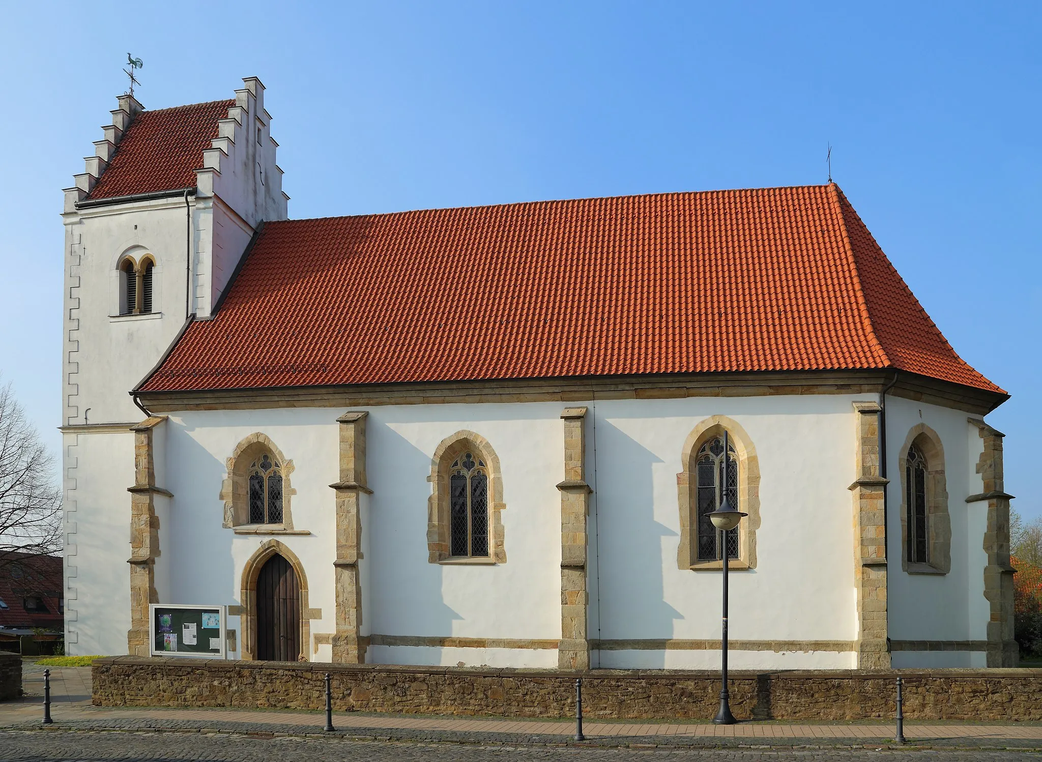 Photo showing: Protestant church of Mettingen, Kreis Steinfurt, North Rhine-Westphalia, Germany.