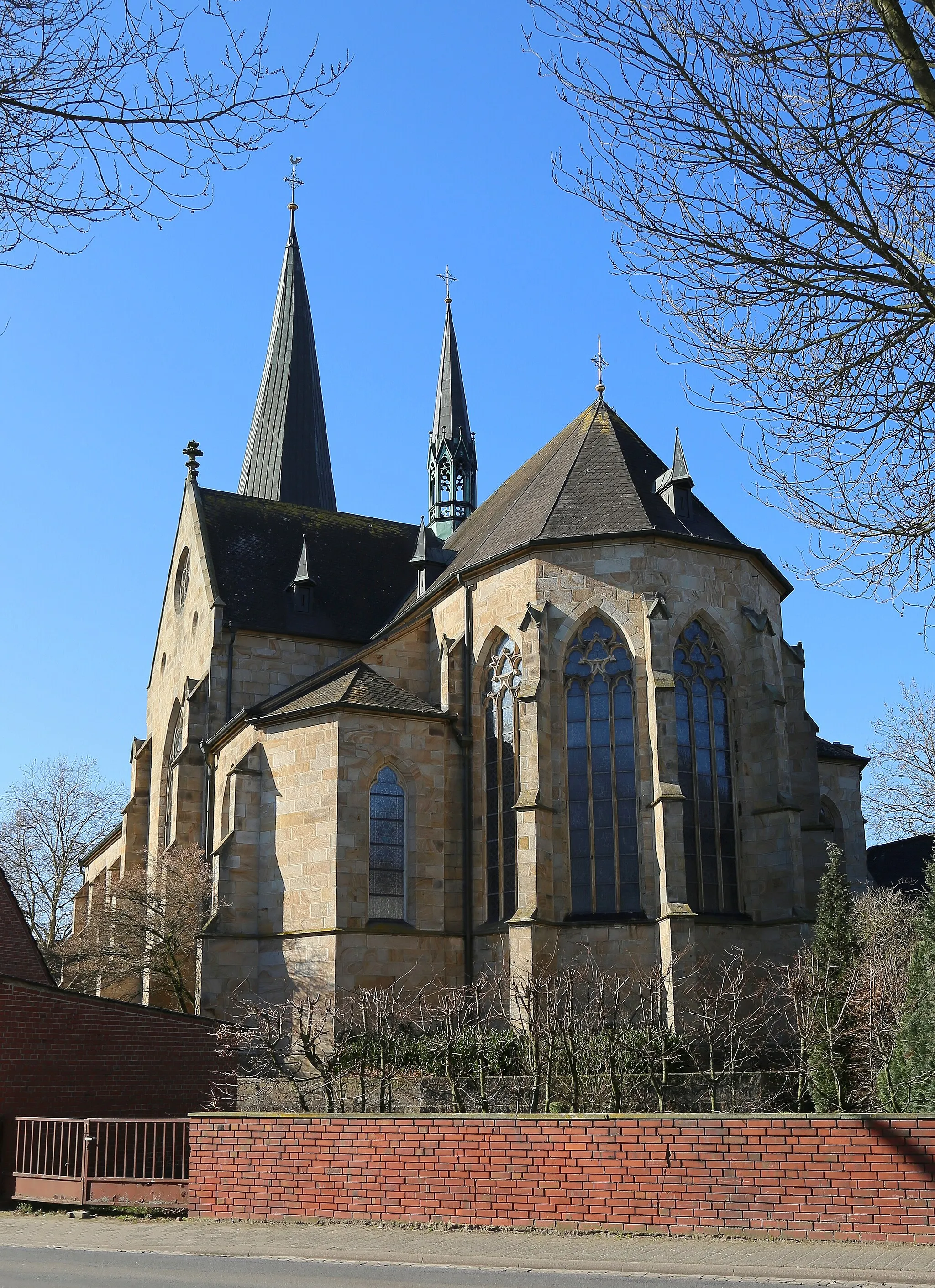 Photo showing: Roman Catholic Saint George Parish Church (Pfarrkirche St. Georg) in Saerbeck, Kreis Steinfurt, North Rhine-Westphalia, Germany.
