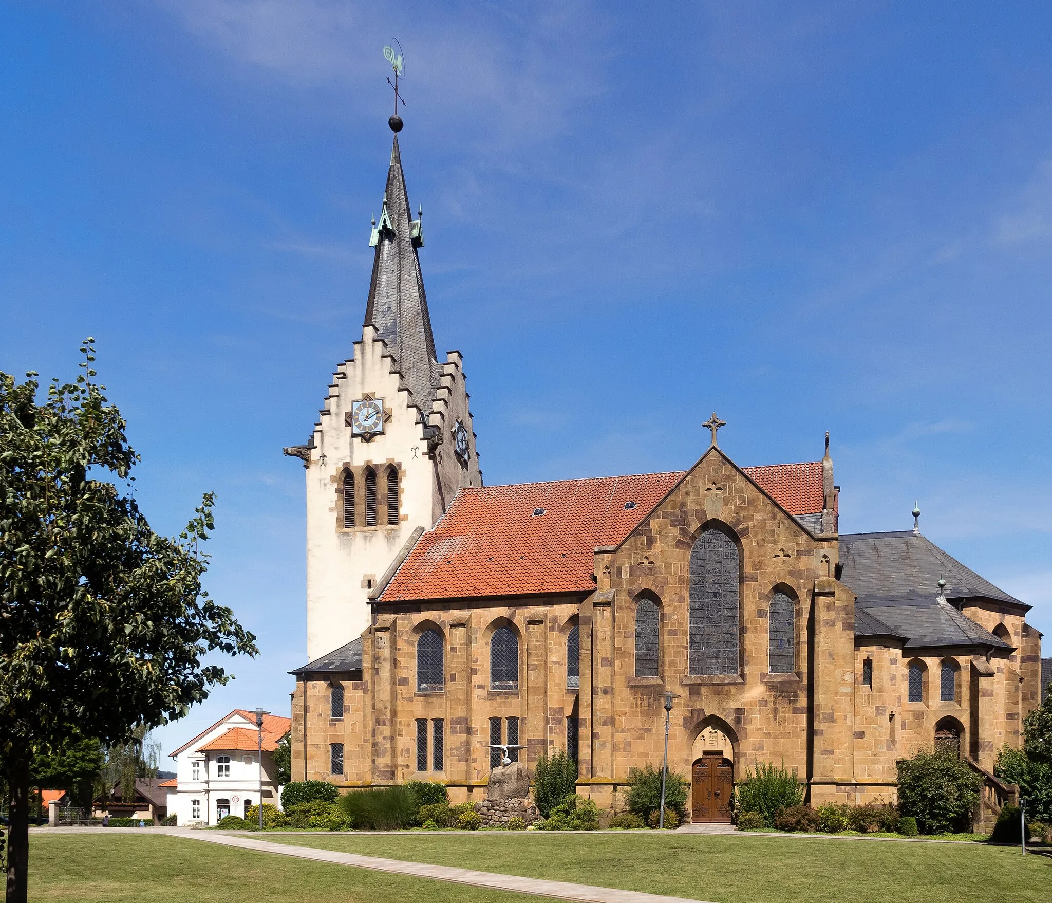 Photo showing: Hilter am Teutoburger Wald, church: the evangelisch-lutherische Kirche Sankt Johannes der Täufer