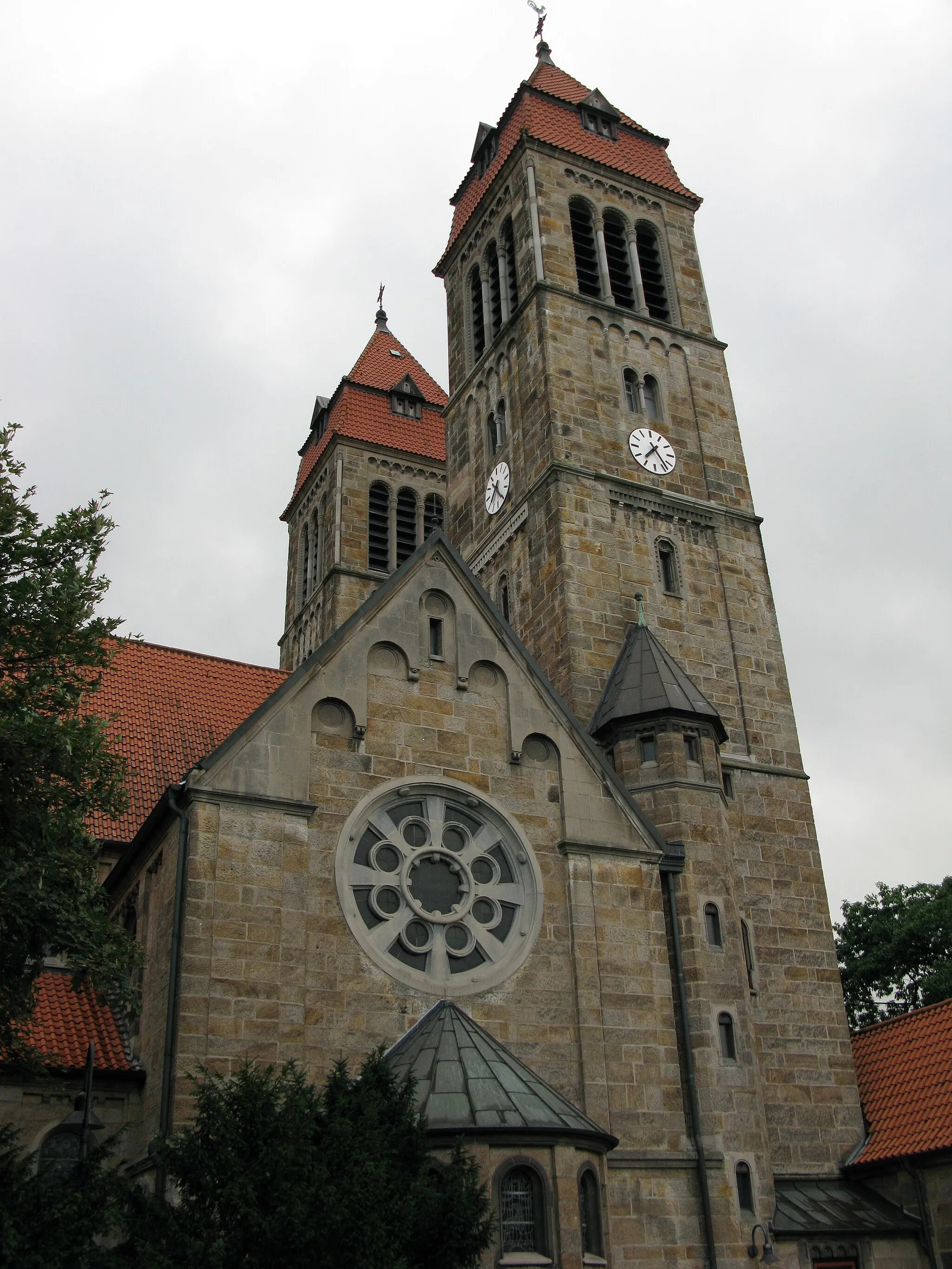 Photo showing: The St. Clemens church in the suburb of Hiltrup (Münster). 8.8.2008