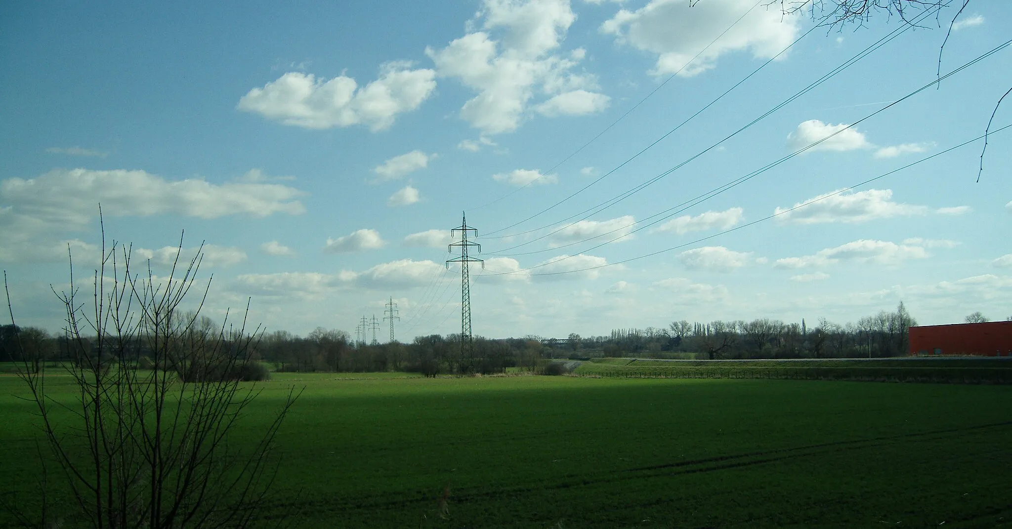 Photo showing: Wiescherhöfen, 110-kV-Freileitung