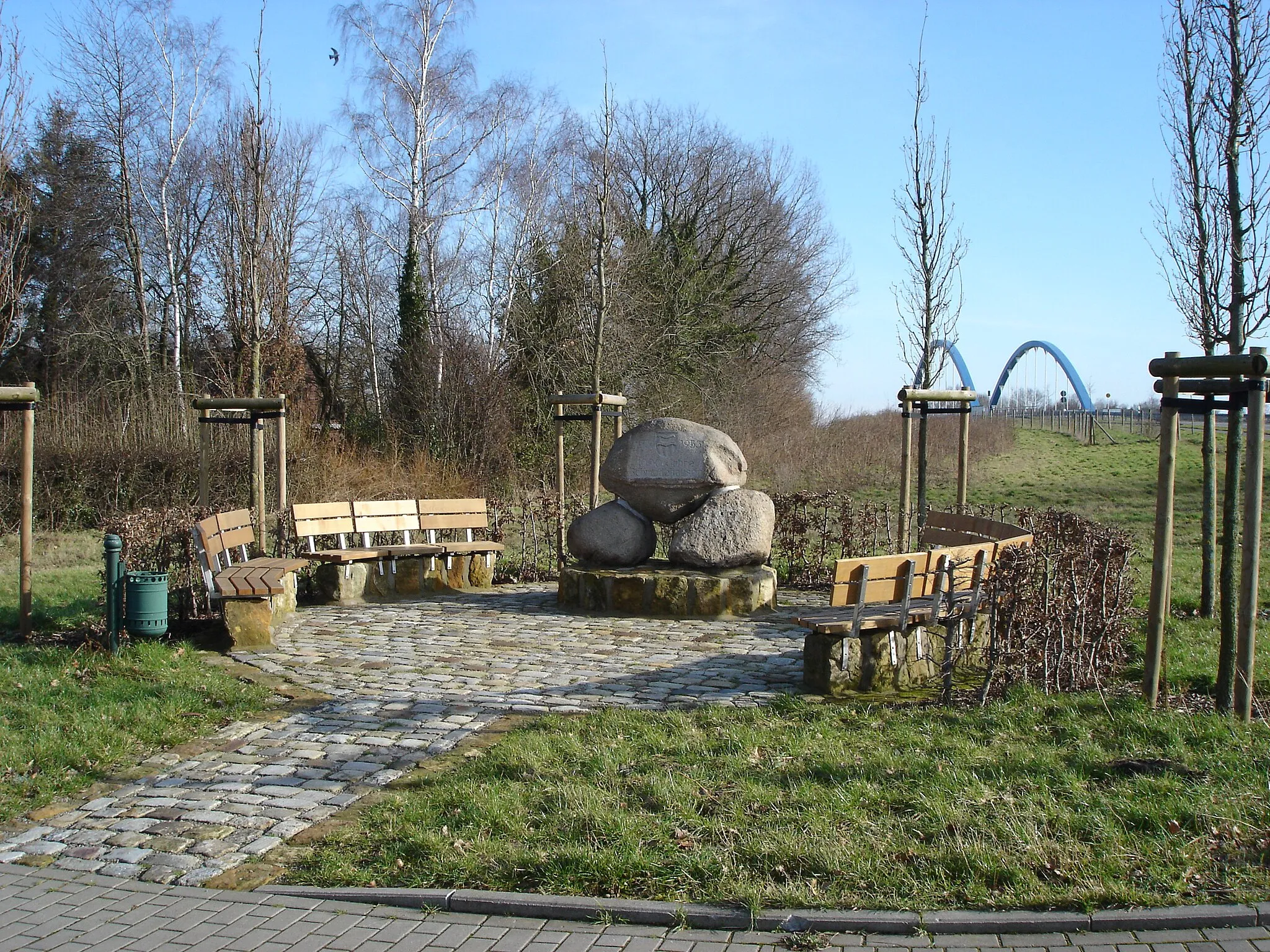 Photo showing: Memorial of 1000 years of Schmedehausen, Greven, Germany