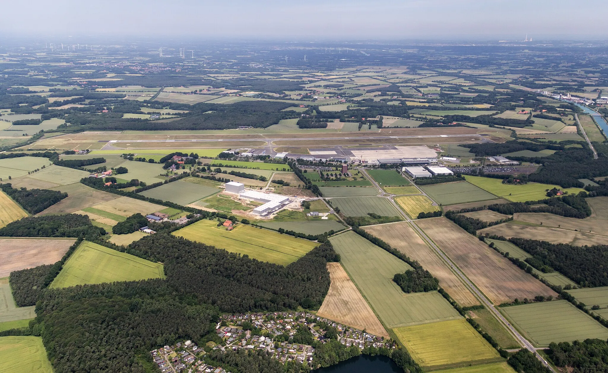 Photo showing: Airport of Münster-Osnabrück, Greven, North Rhine-Westphalia, Germany