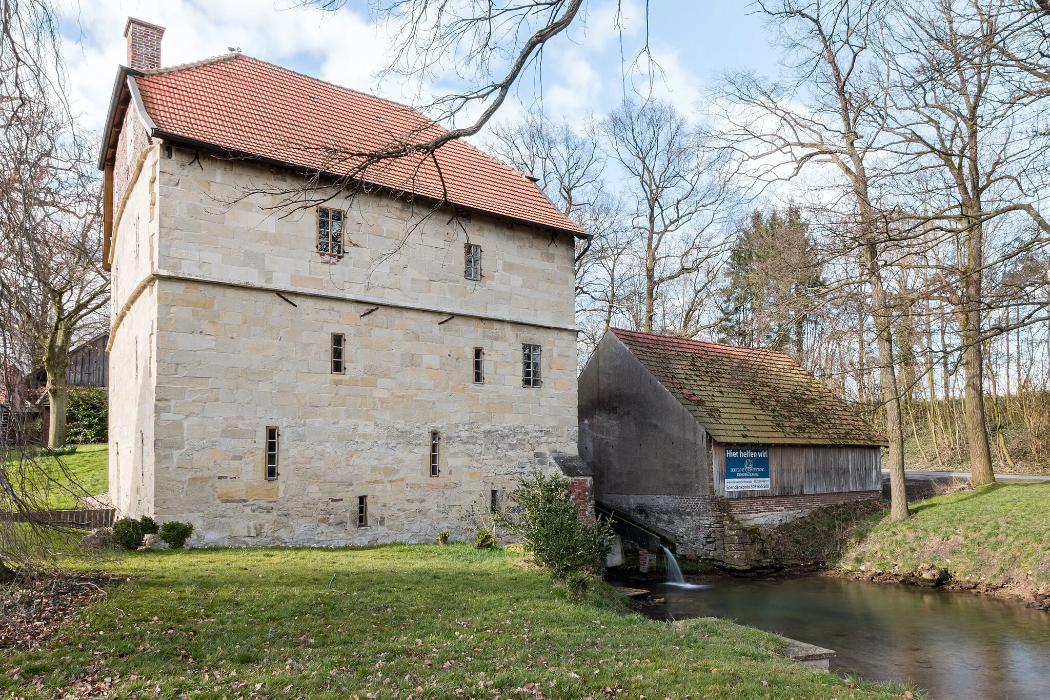 Photo showing: Watermill Schulze Westerath in the hamlet Stevern, Nottuln, North Rhine-Westphalia, Germany