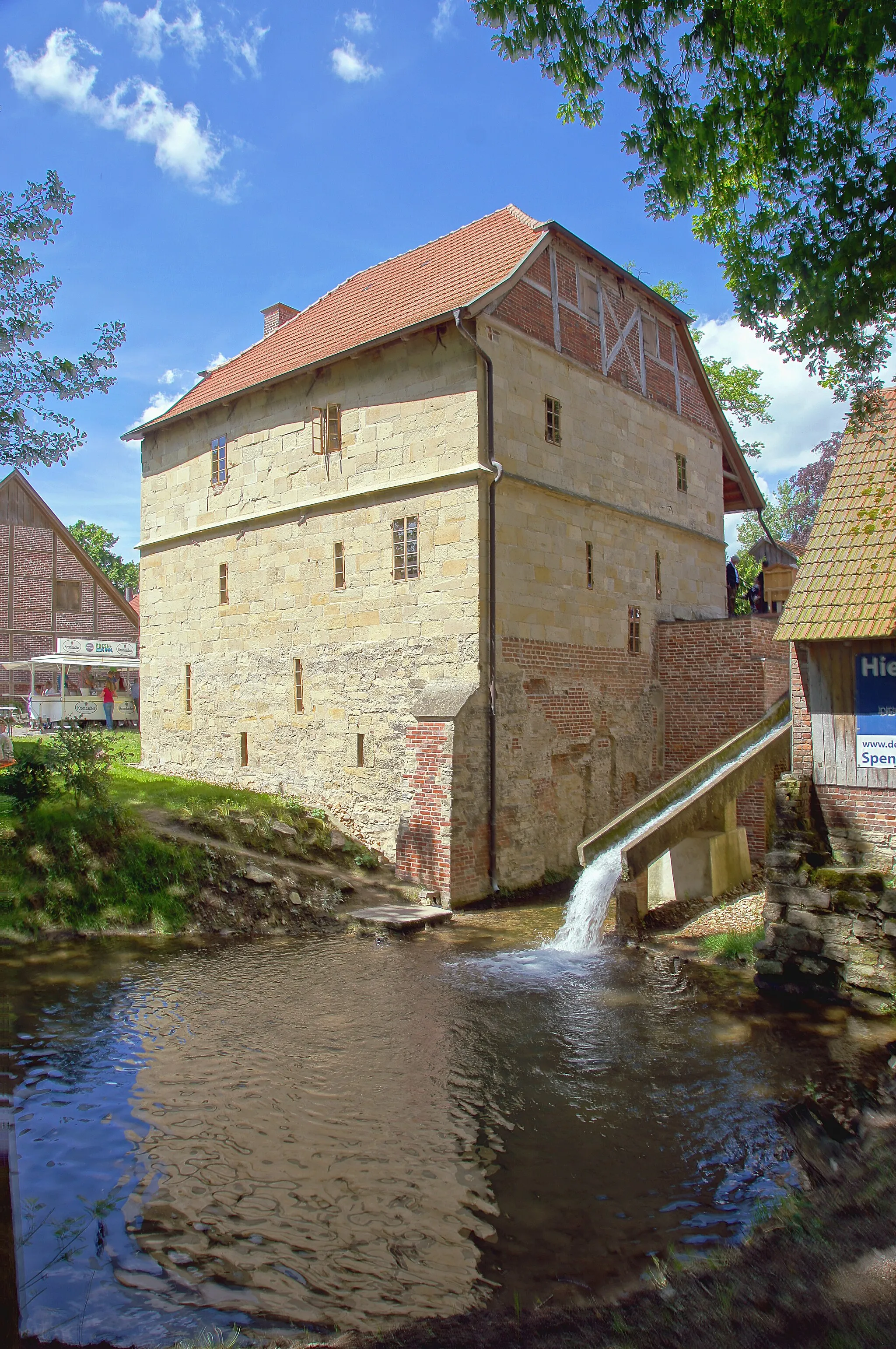 Photo showing: Historic watermill Schulze Westerath in Nottuln, district of Coesfeld, North Rhine-Westphalia, Germany.

This is a photograph of an architectural monument. It is on the list of cultural monuments of Nottuln, no. A083.