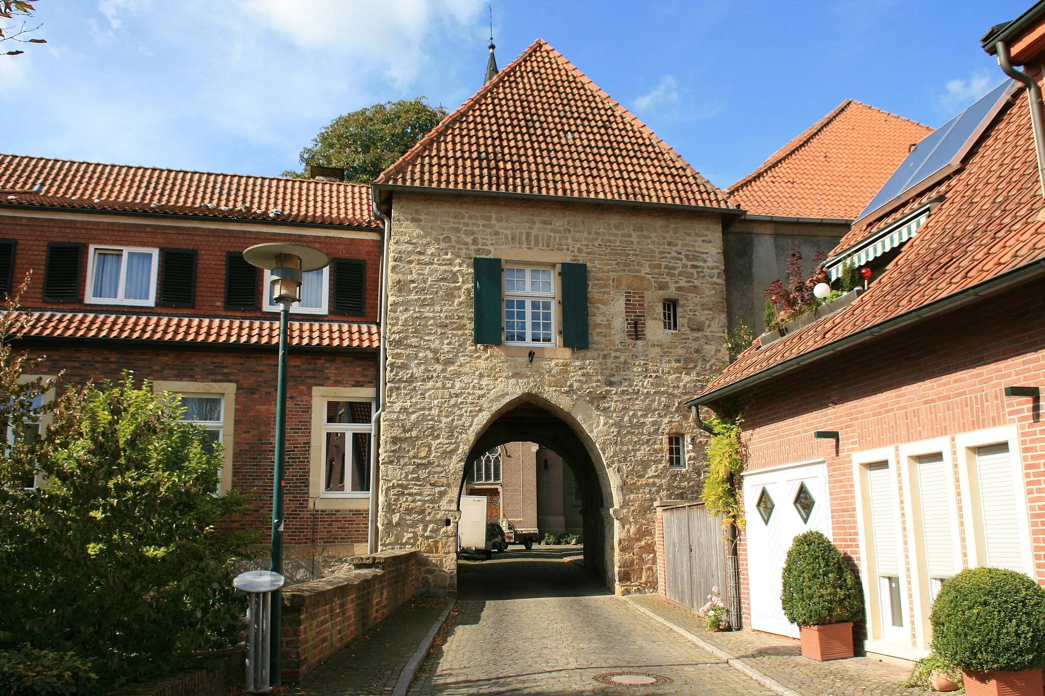 Photo showing: Burgtor, Torhaus der ehemaligen Burg Nienborg, Burg 24 in Nienborg, Heek